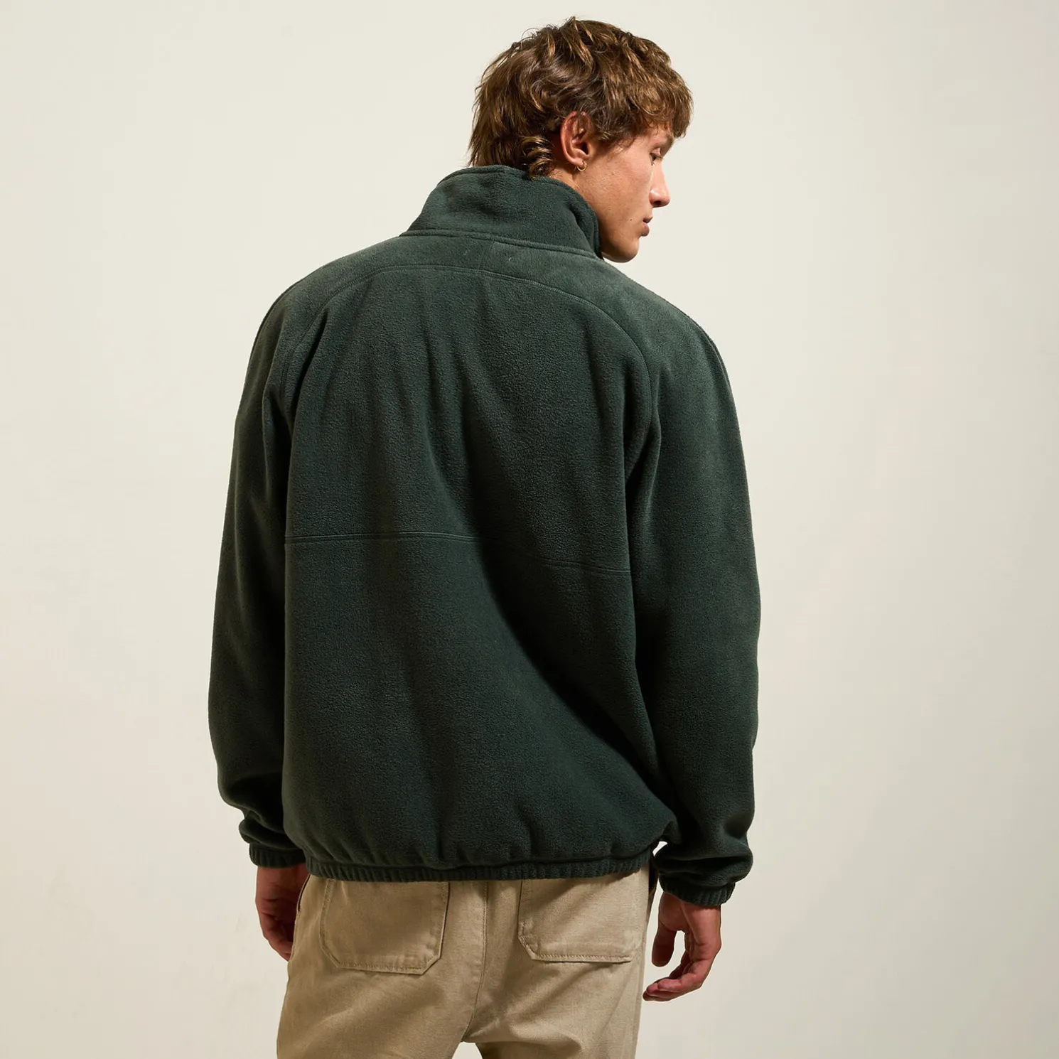 Fleecesweater met opstaande ritskraag