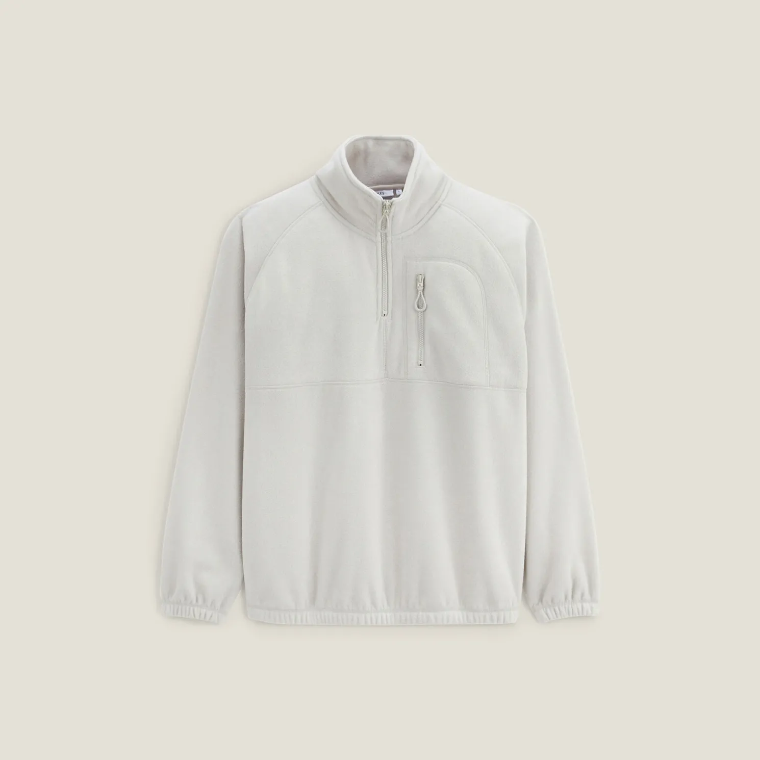 Fleecesweater met opstaande ritskraag