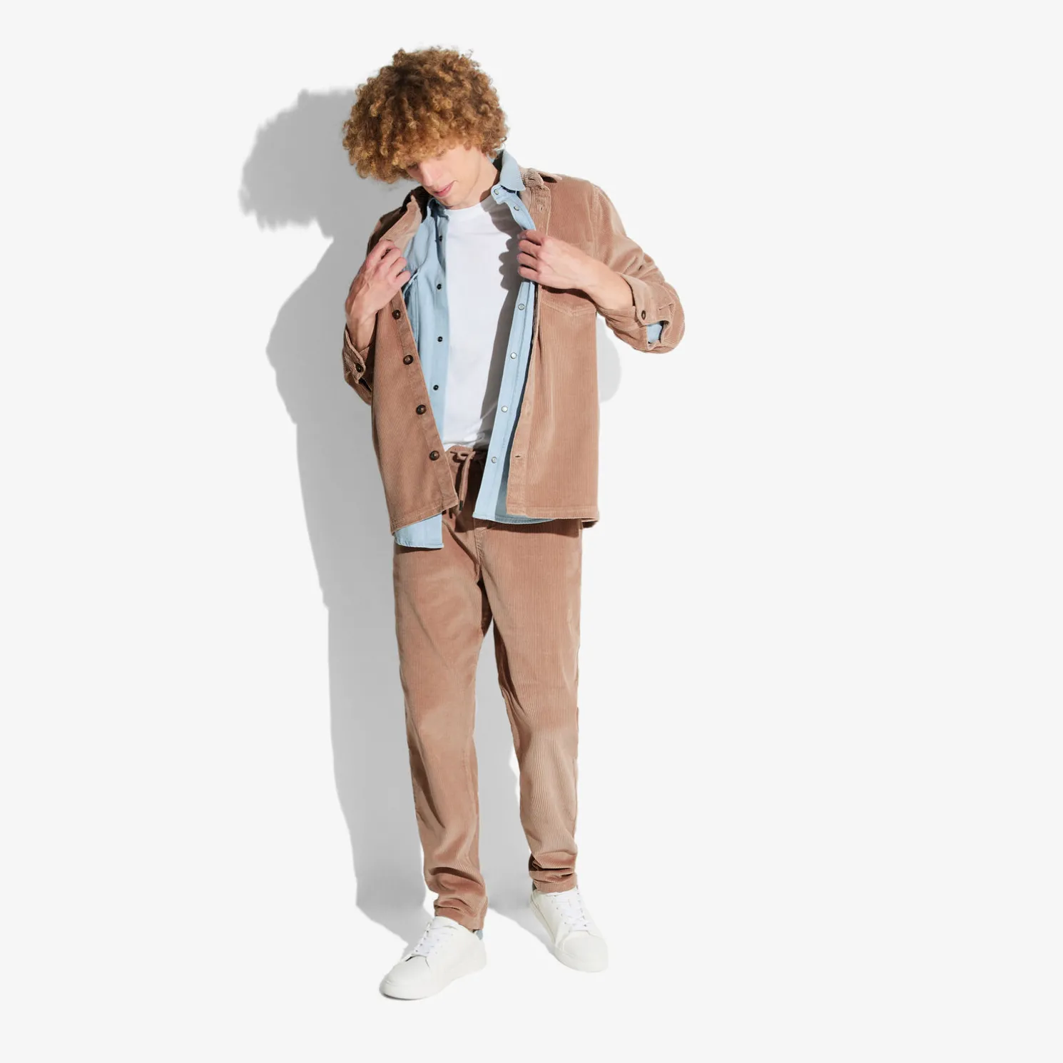 Fluwelen overhemdjas met hemdskraag