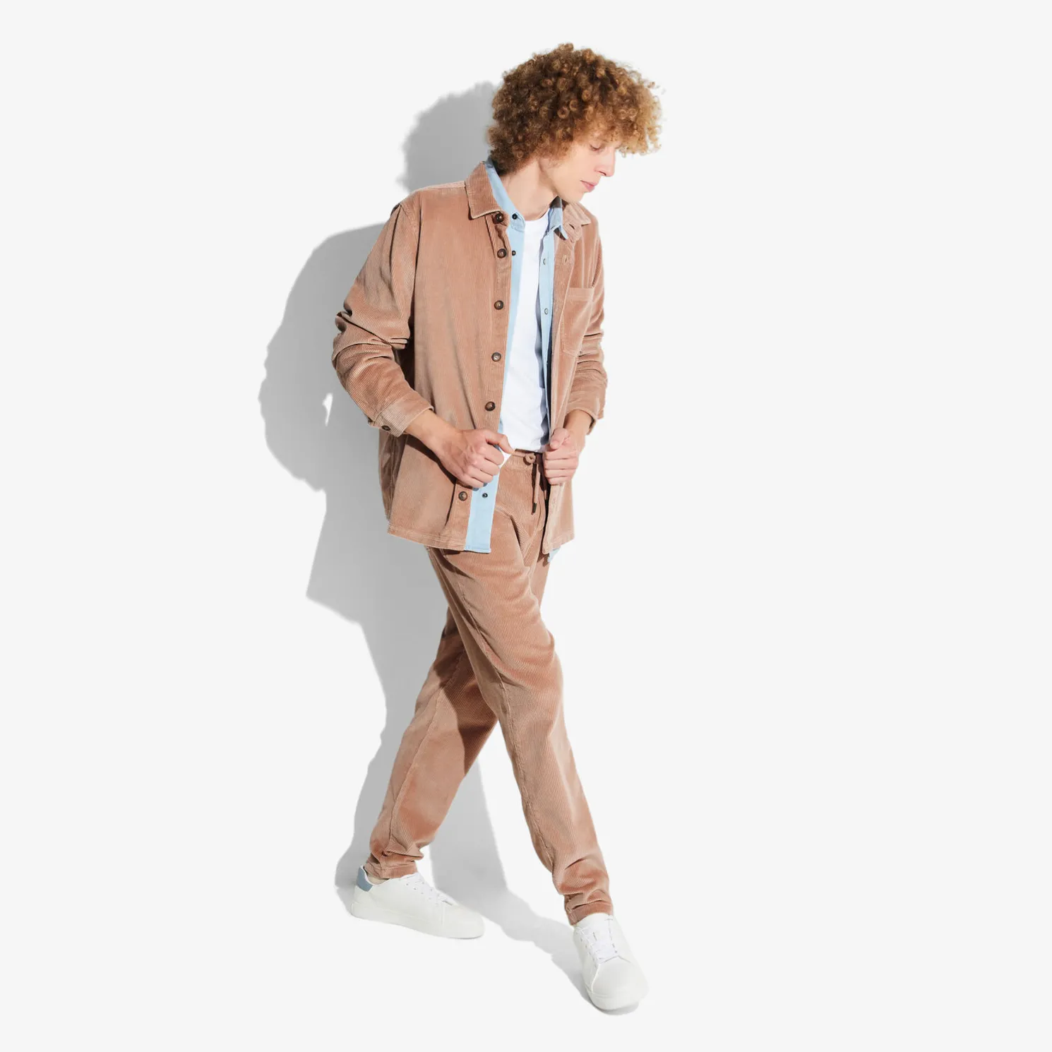 Fluwelen overhemdjas met hemdskraag