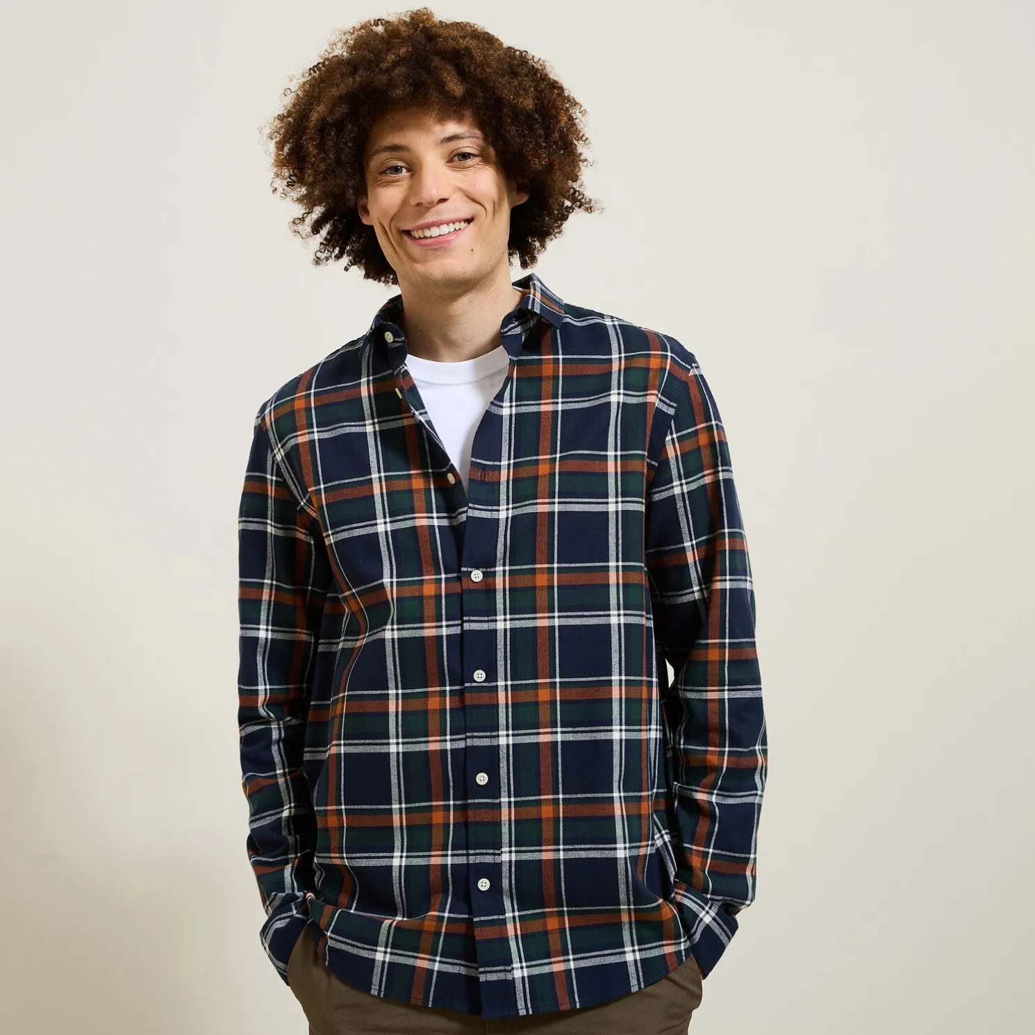 Geruit flanellen overhemd