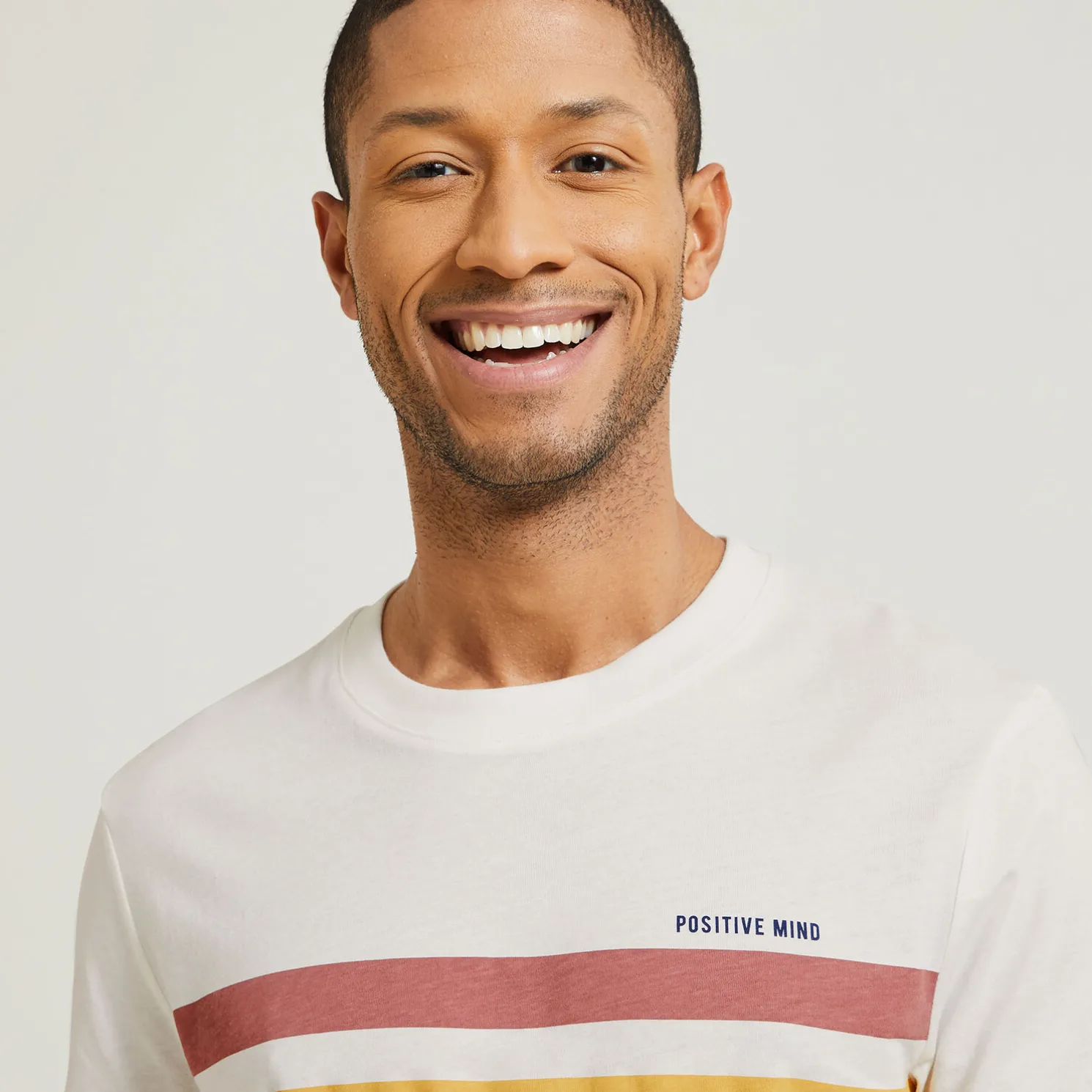 Gestreept T-shirt met print