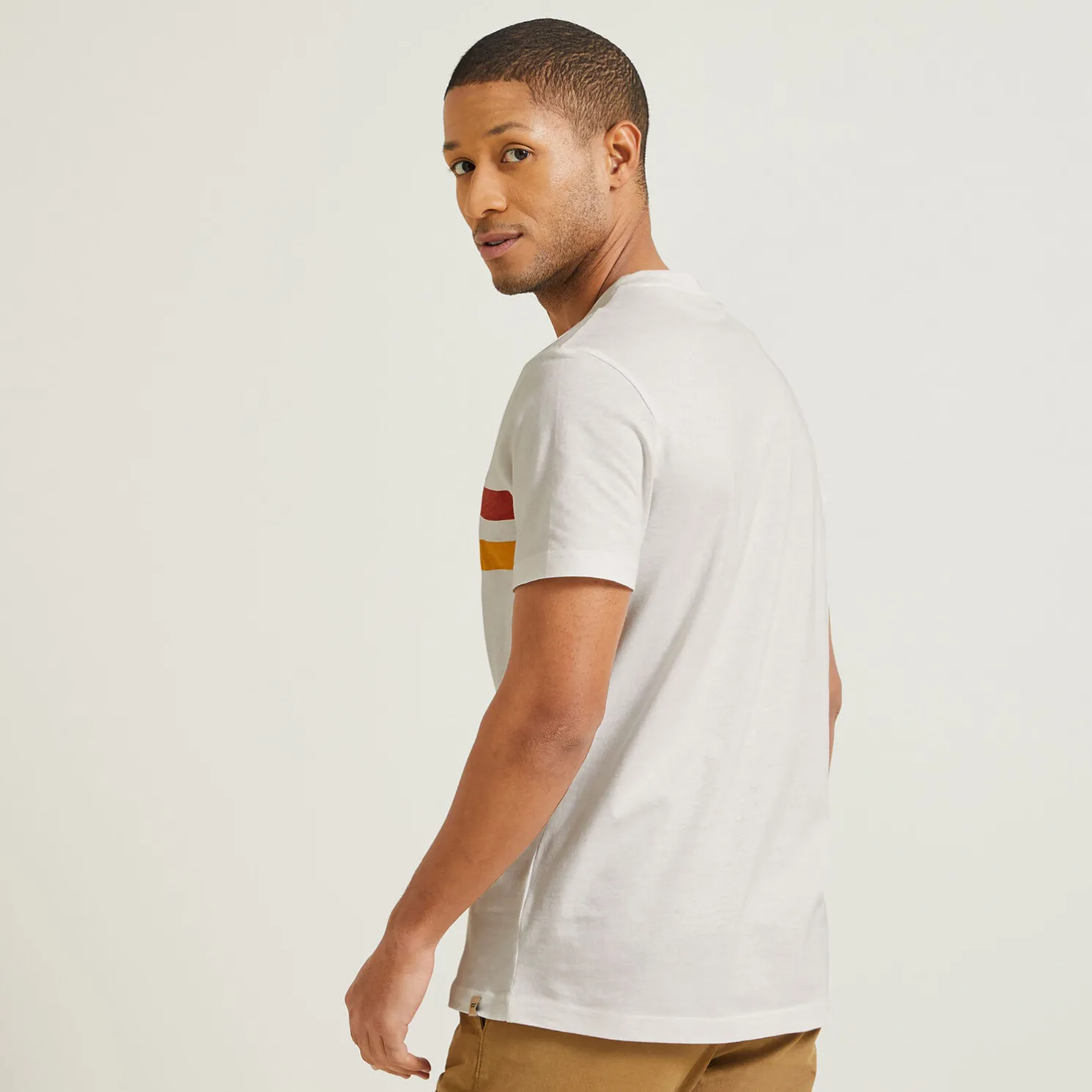 Gestreept T-shirt met print