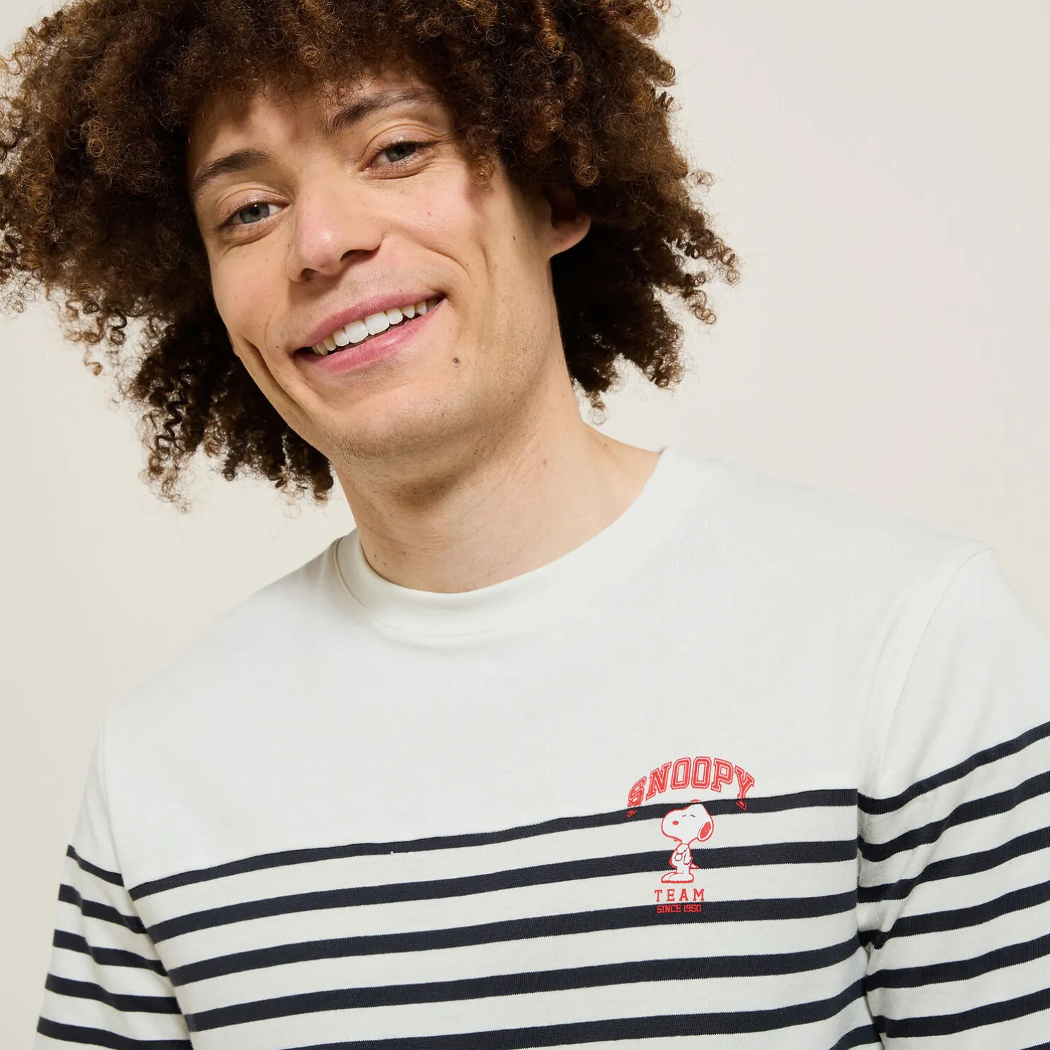 Gestreept t-shirt Peanuts-licentie