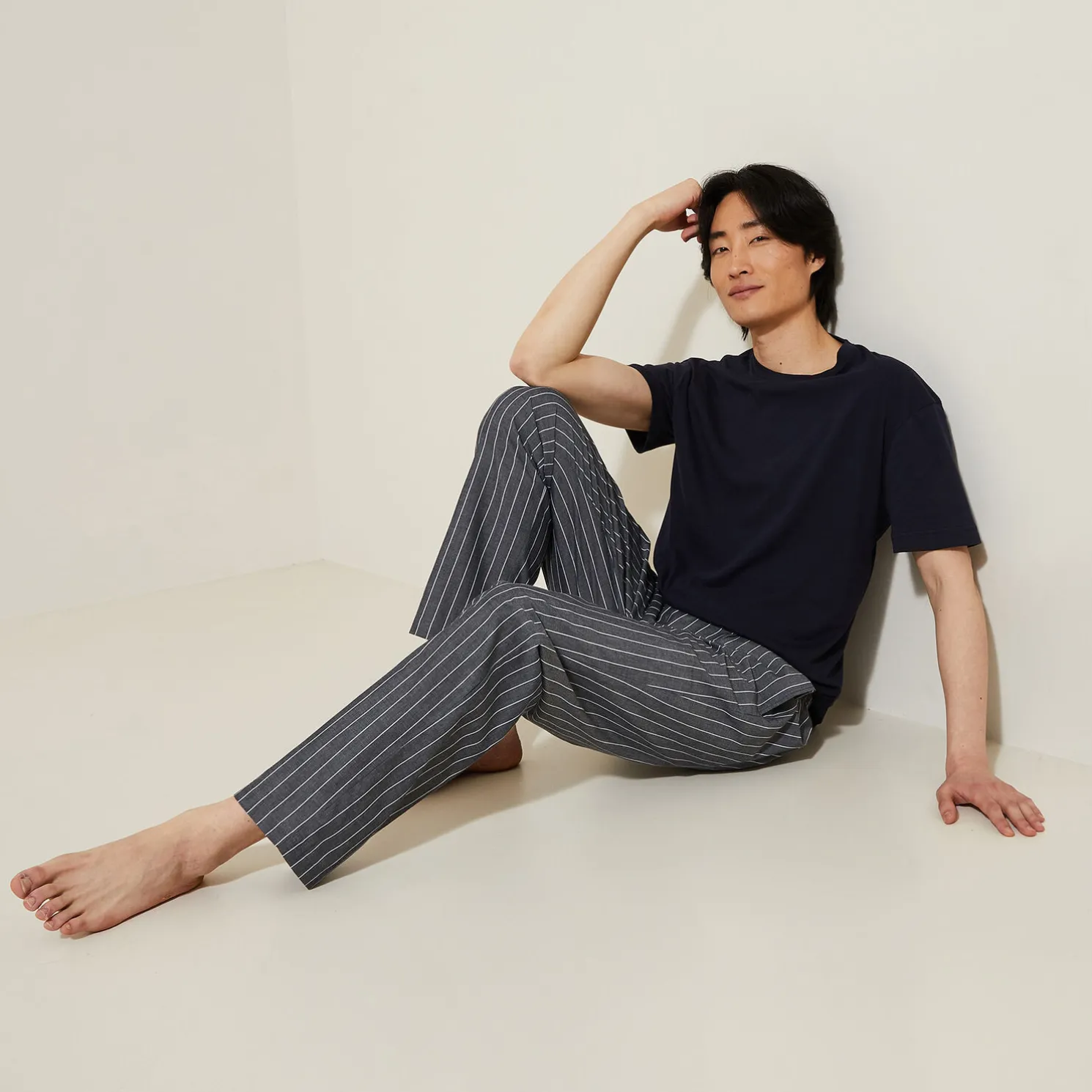 Gestreepte pyjamaset