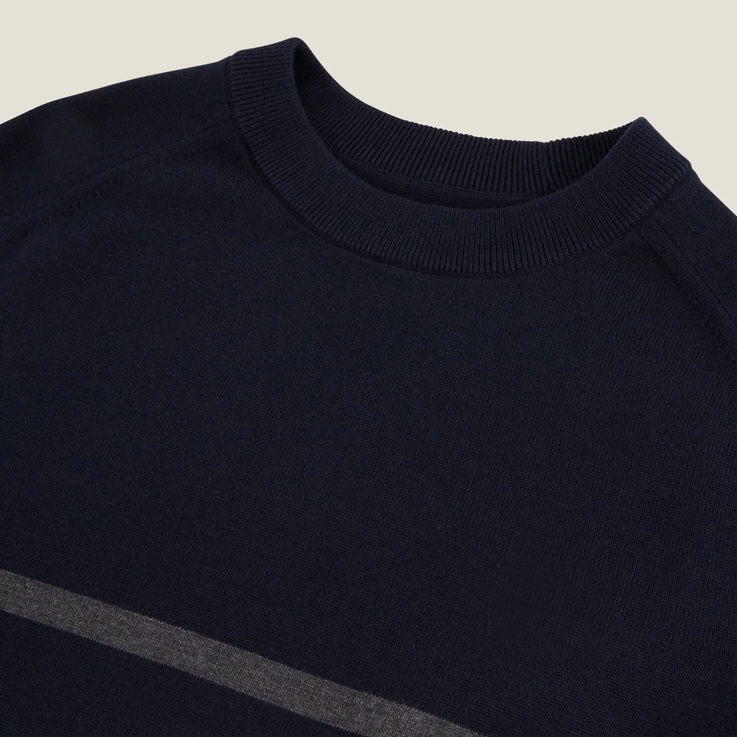 Gestreepte trui met ronde hals