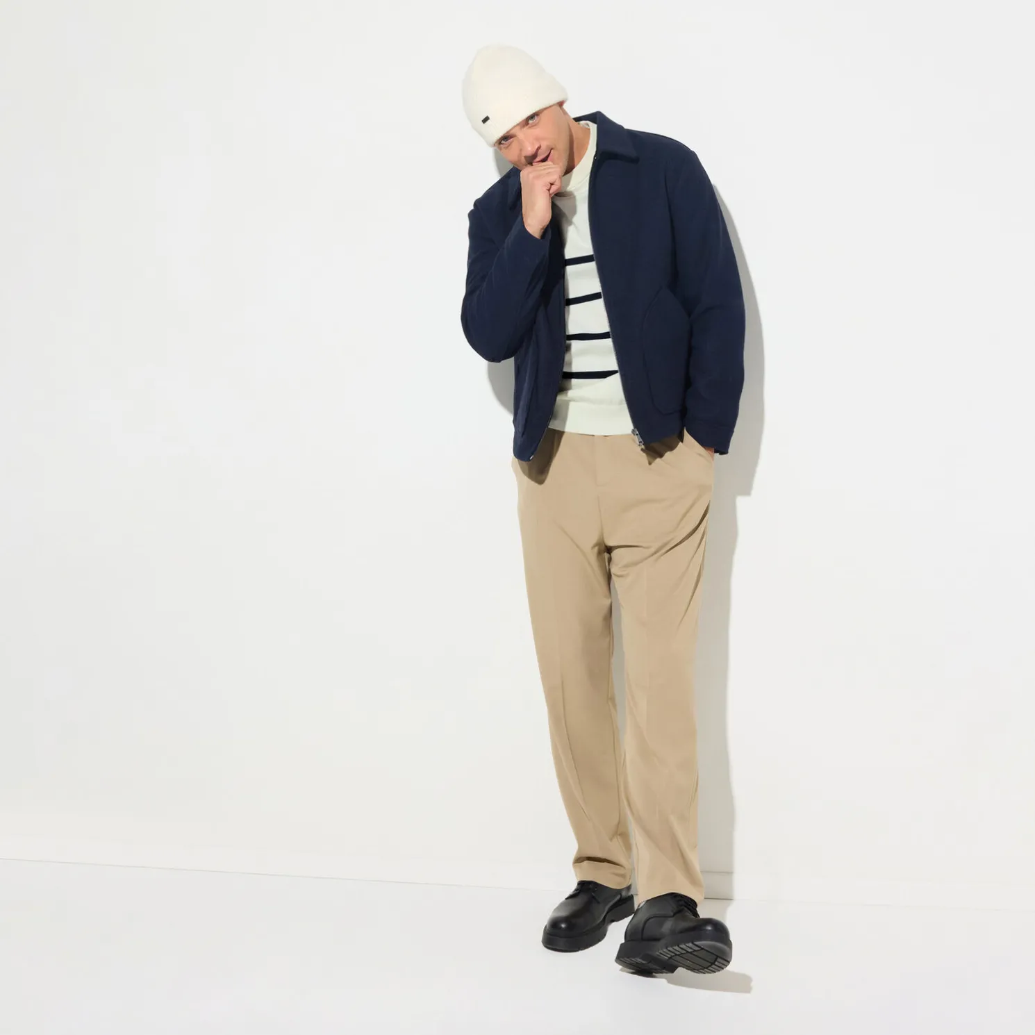 Gestreepte trui met ronde hals