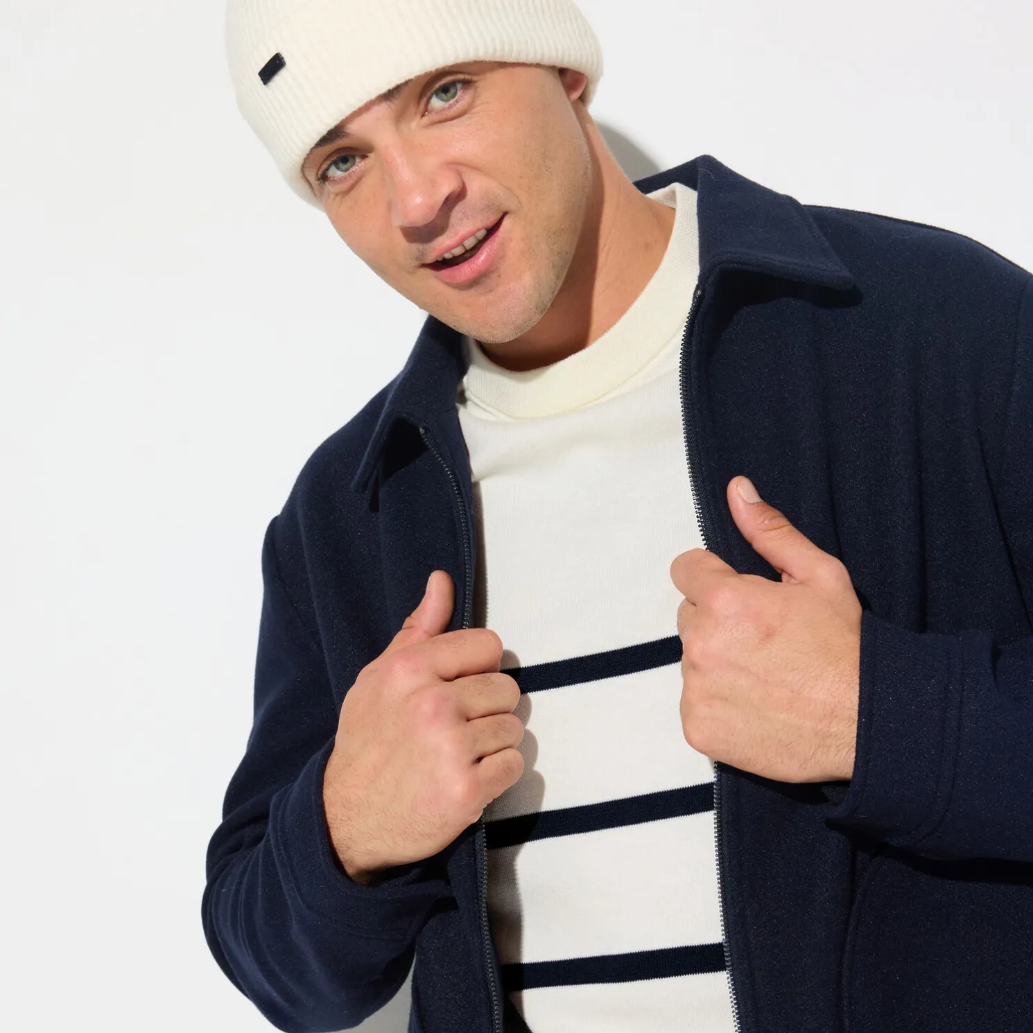 Gestreepte trui met ronde hals