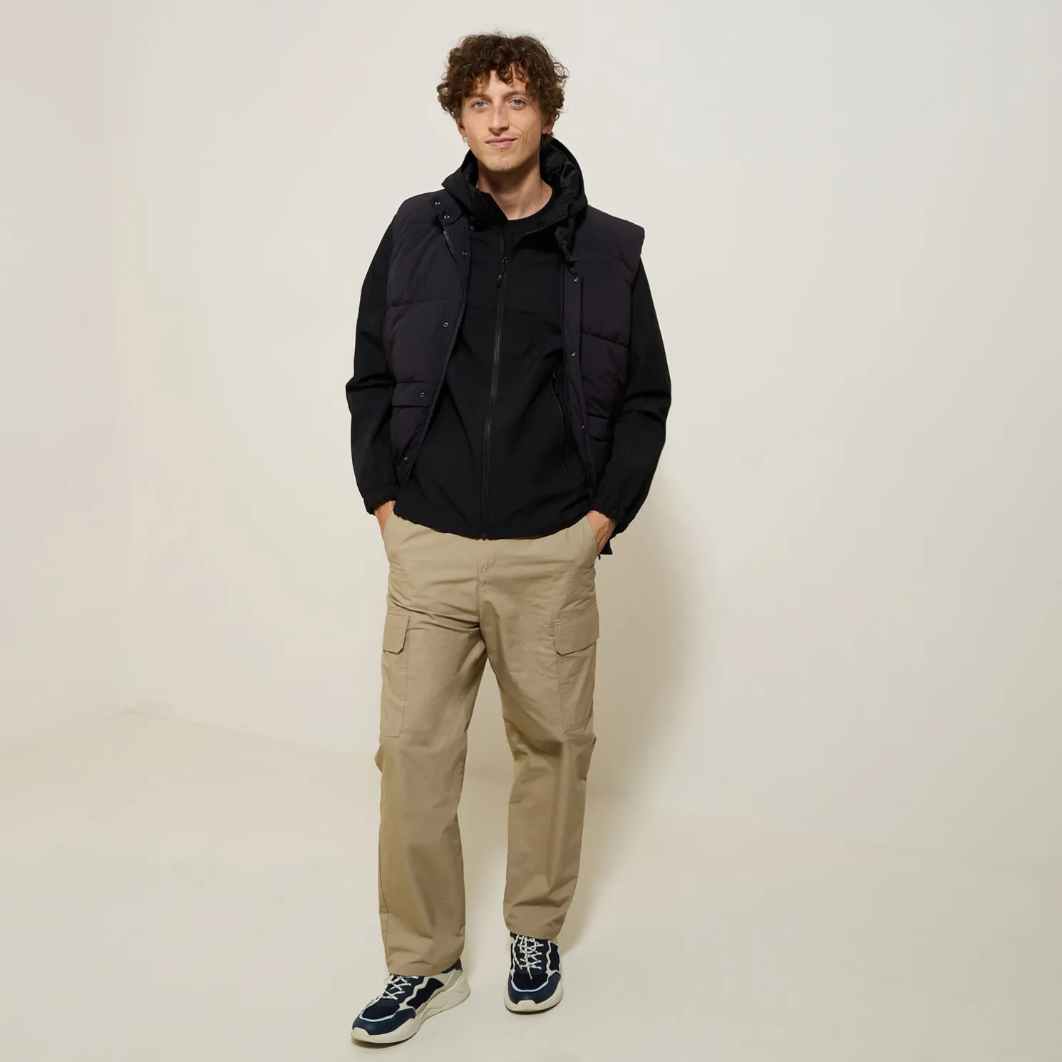 Gewatteerd donsjack zonder mouwen