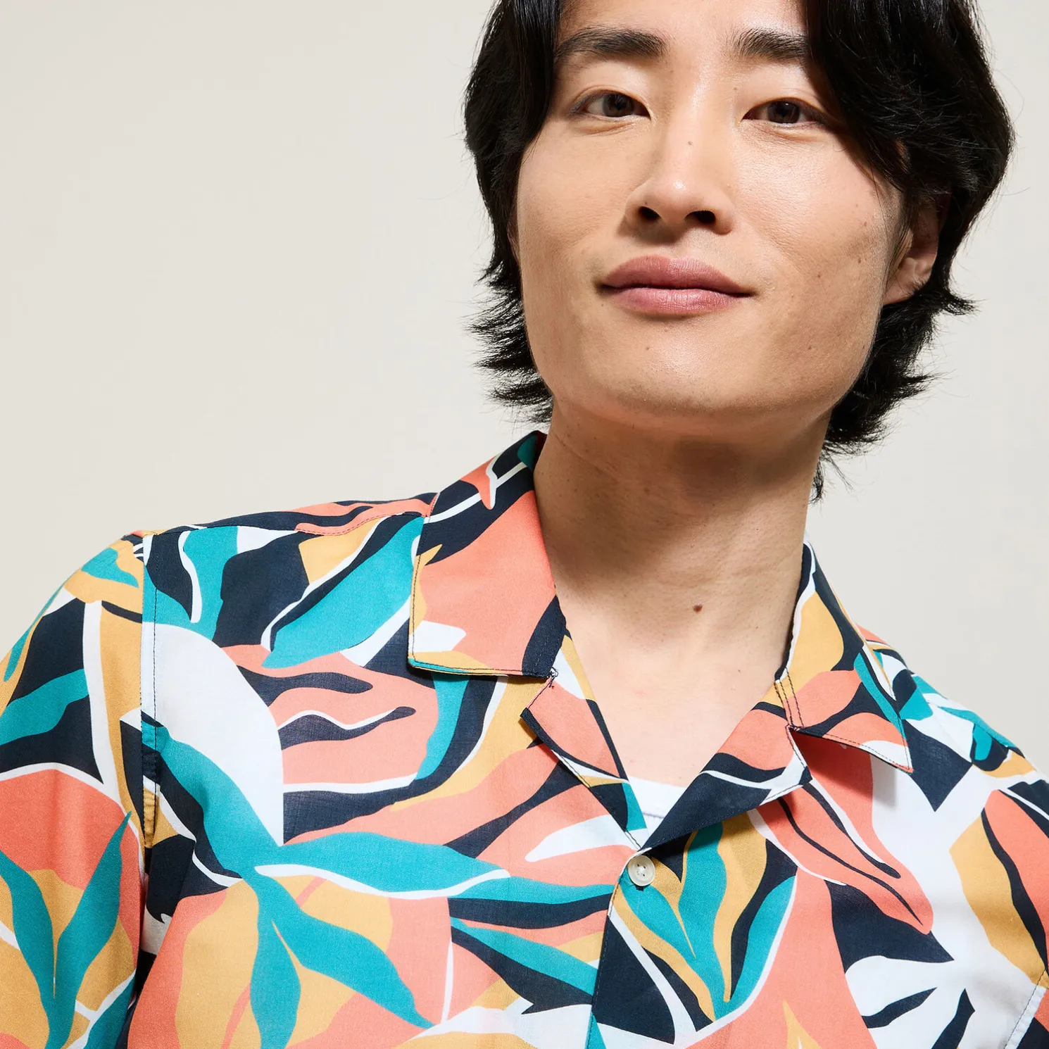 Hawaïhemd met bloemenprint, katoen