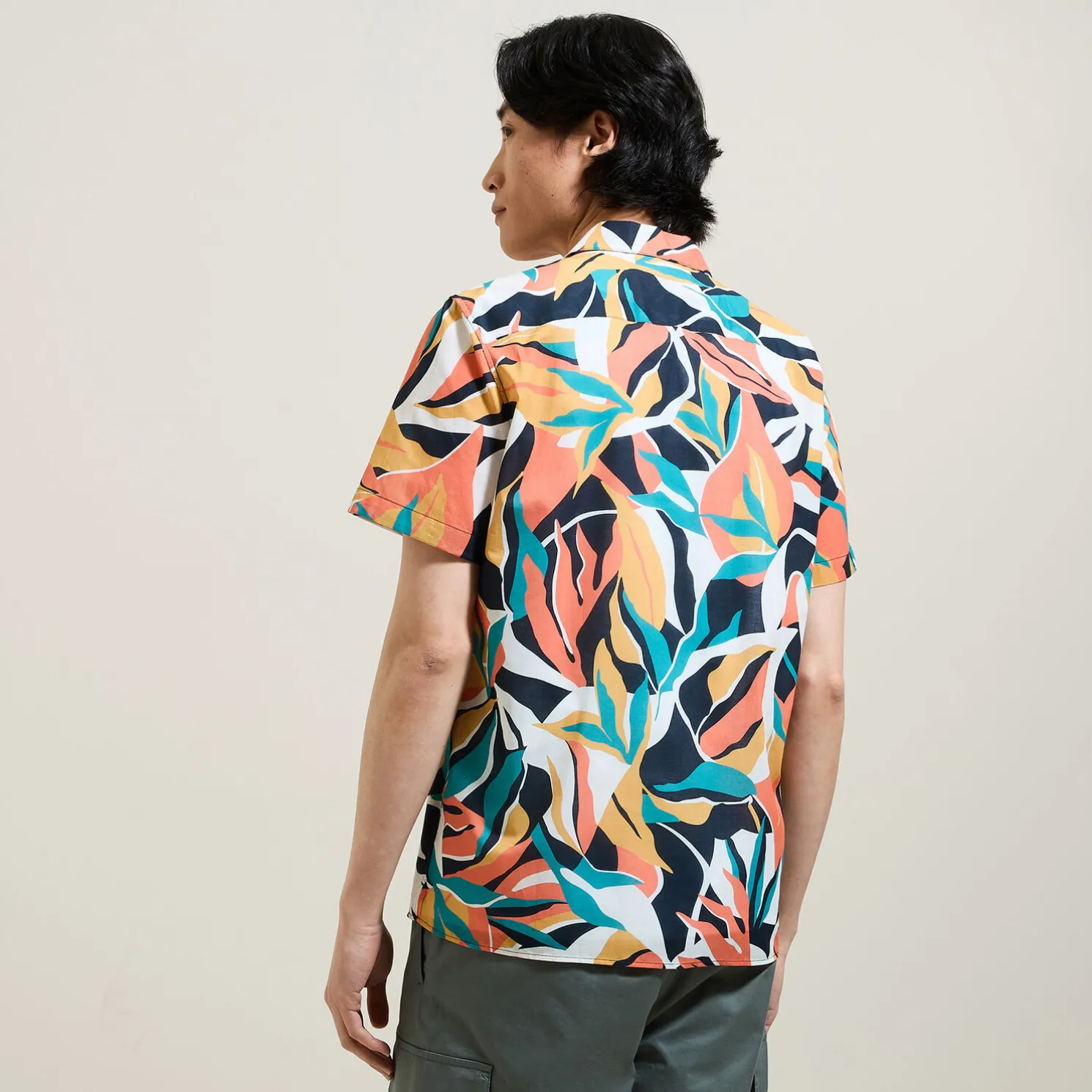 Hawaïhemd met bloemenprint, katoen