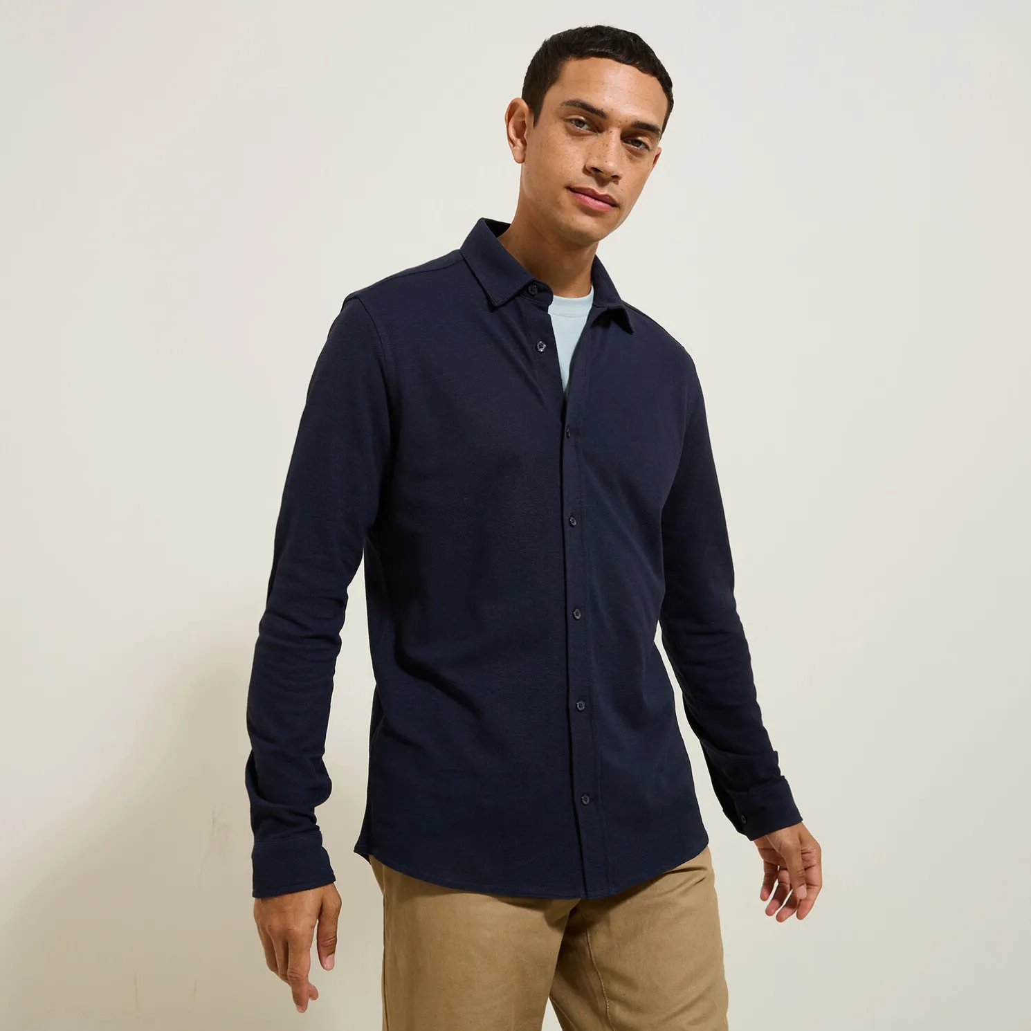 Hemd in effen tricot