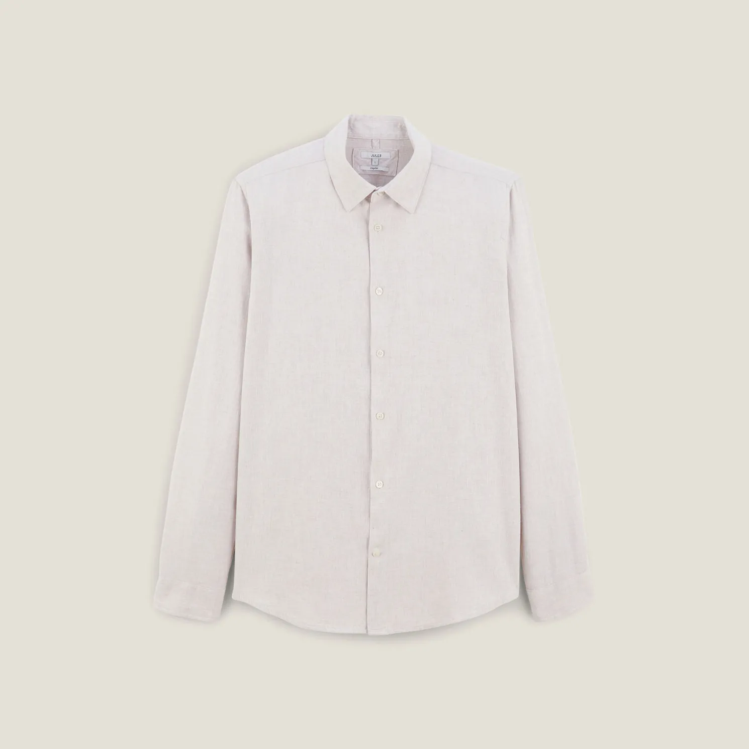 Hemd in flanelkatoen met klassieke kraag