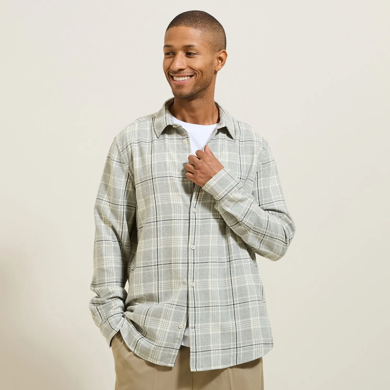 Hemd met ruitjes in flanelkatoen