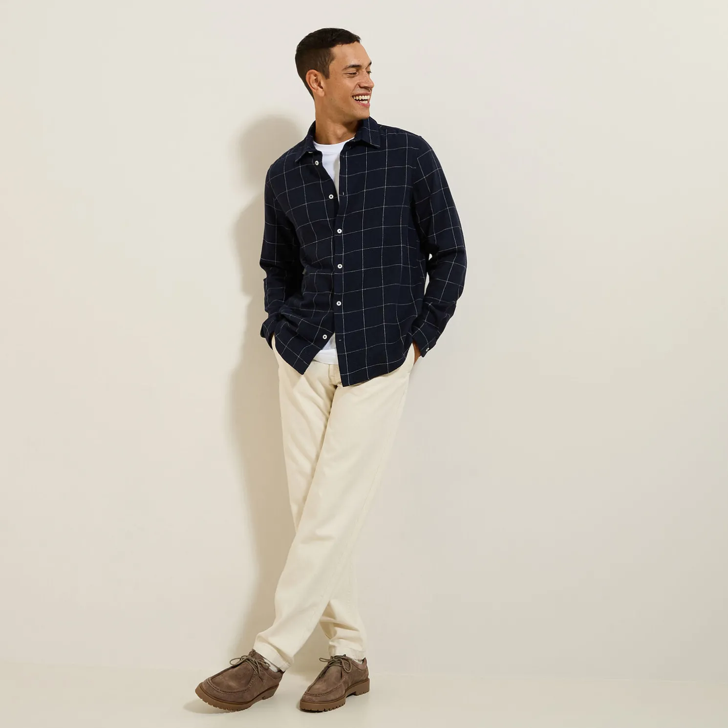 Hemd met ruitjes in flanelkatoen