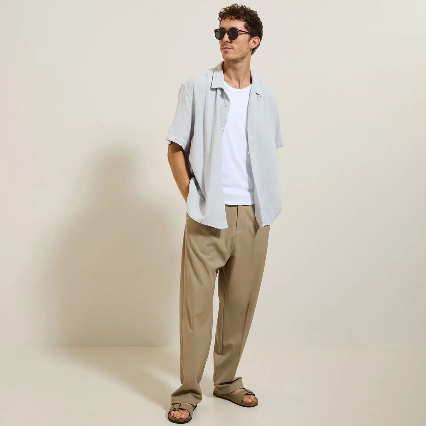 Hemdje in geweven katoengaas