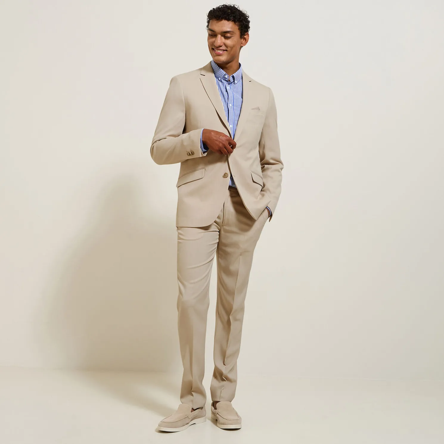 Het pakket slim kostuum - Beige