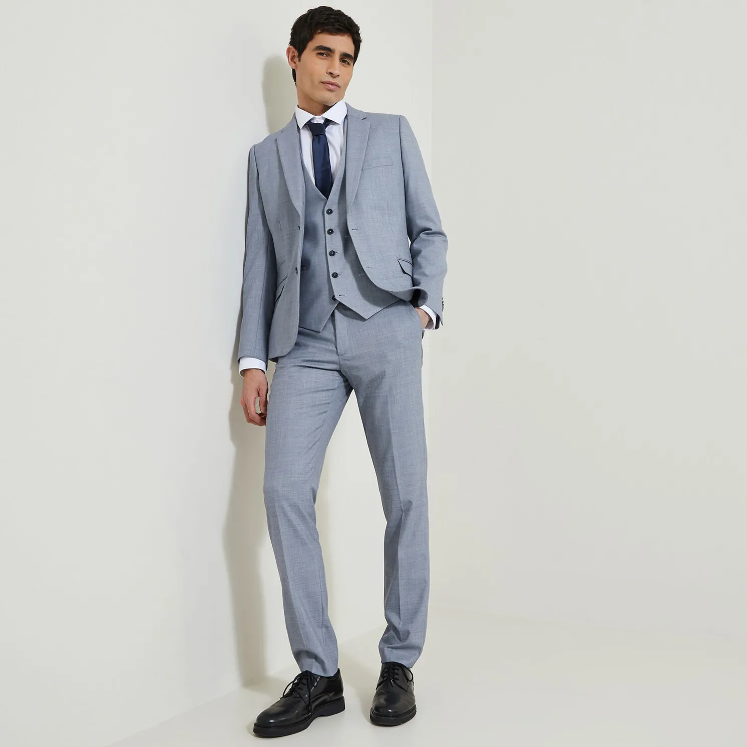 Het pakket tweekleurig slim kostuum - Blauw