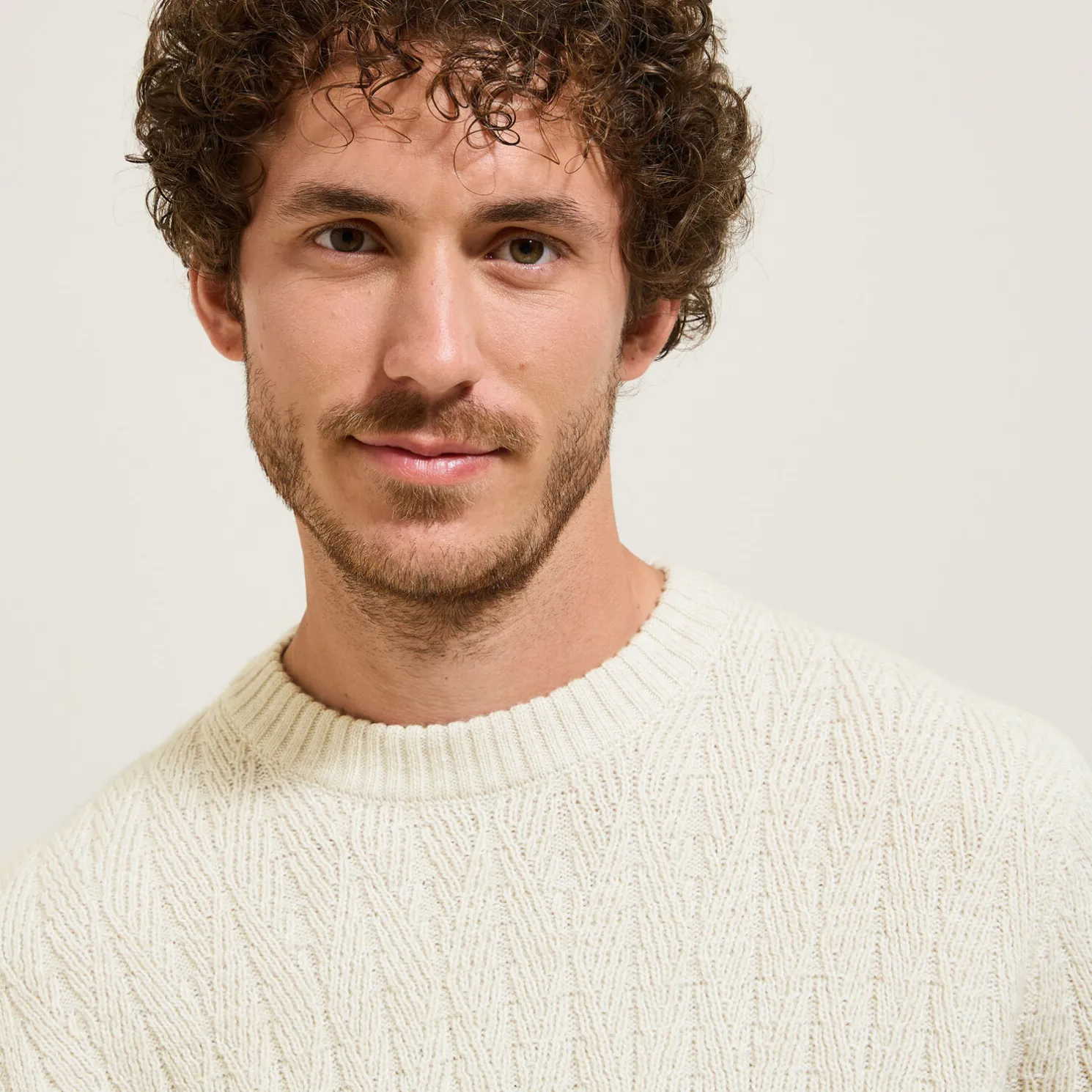 Kabeltrui met ronde hals