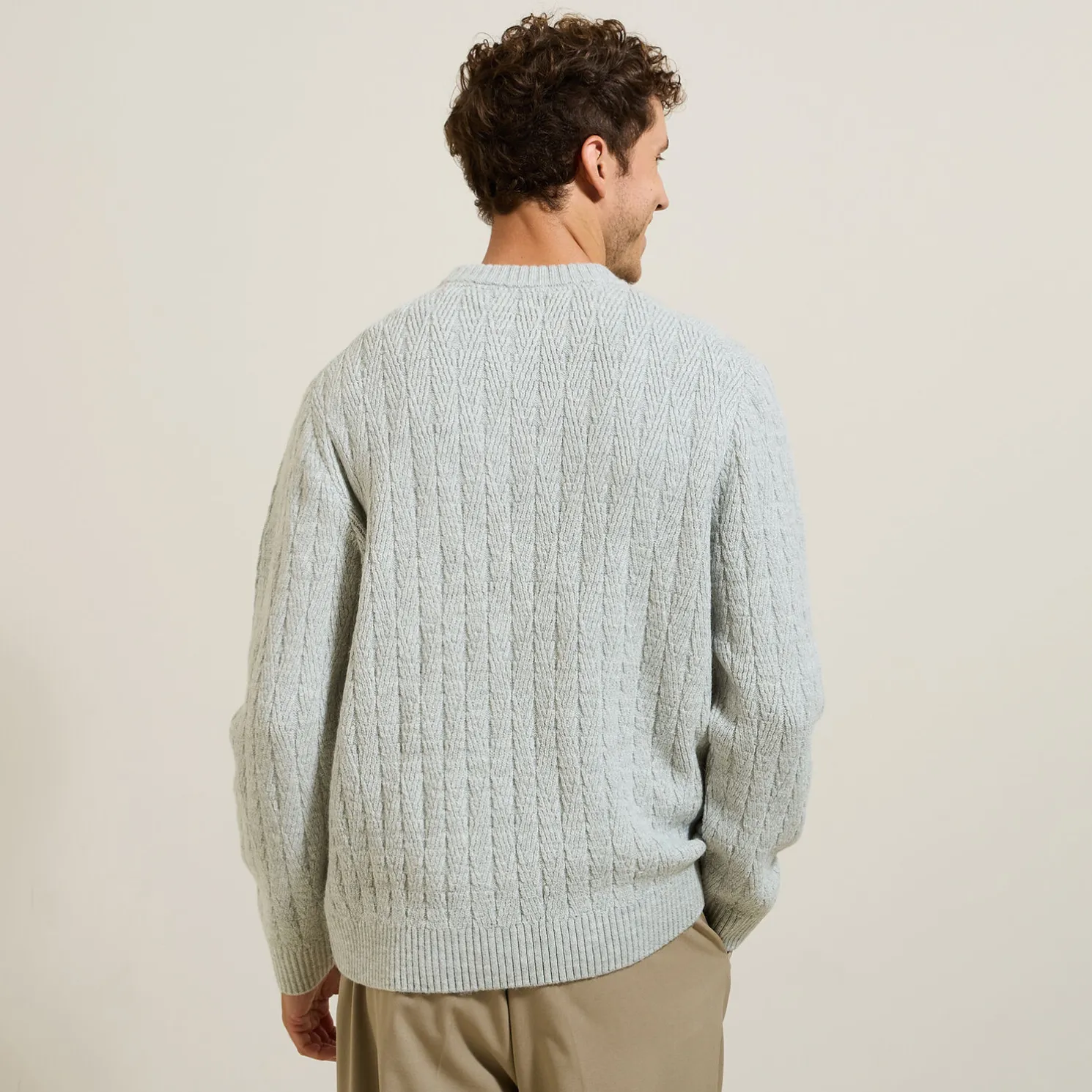 Kabeltrui met ronde hals