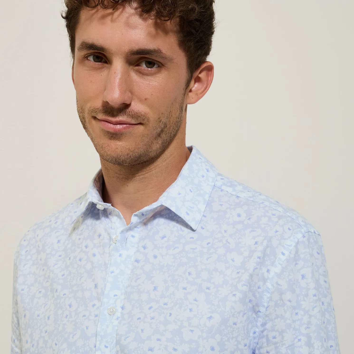 Katoenen hemd met bloemenprint