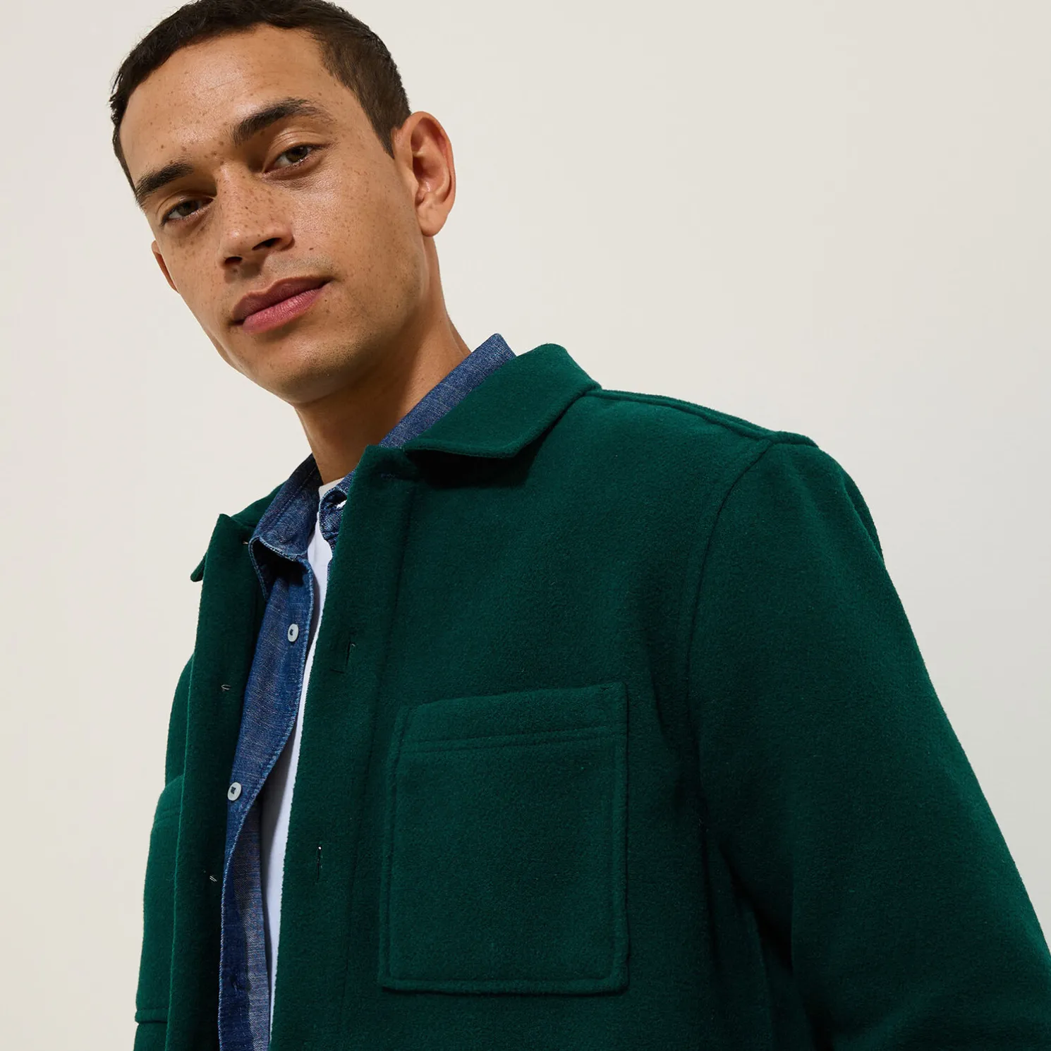 Katoenen overhemd met hemdskraag