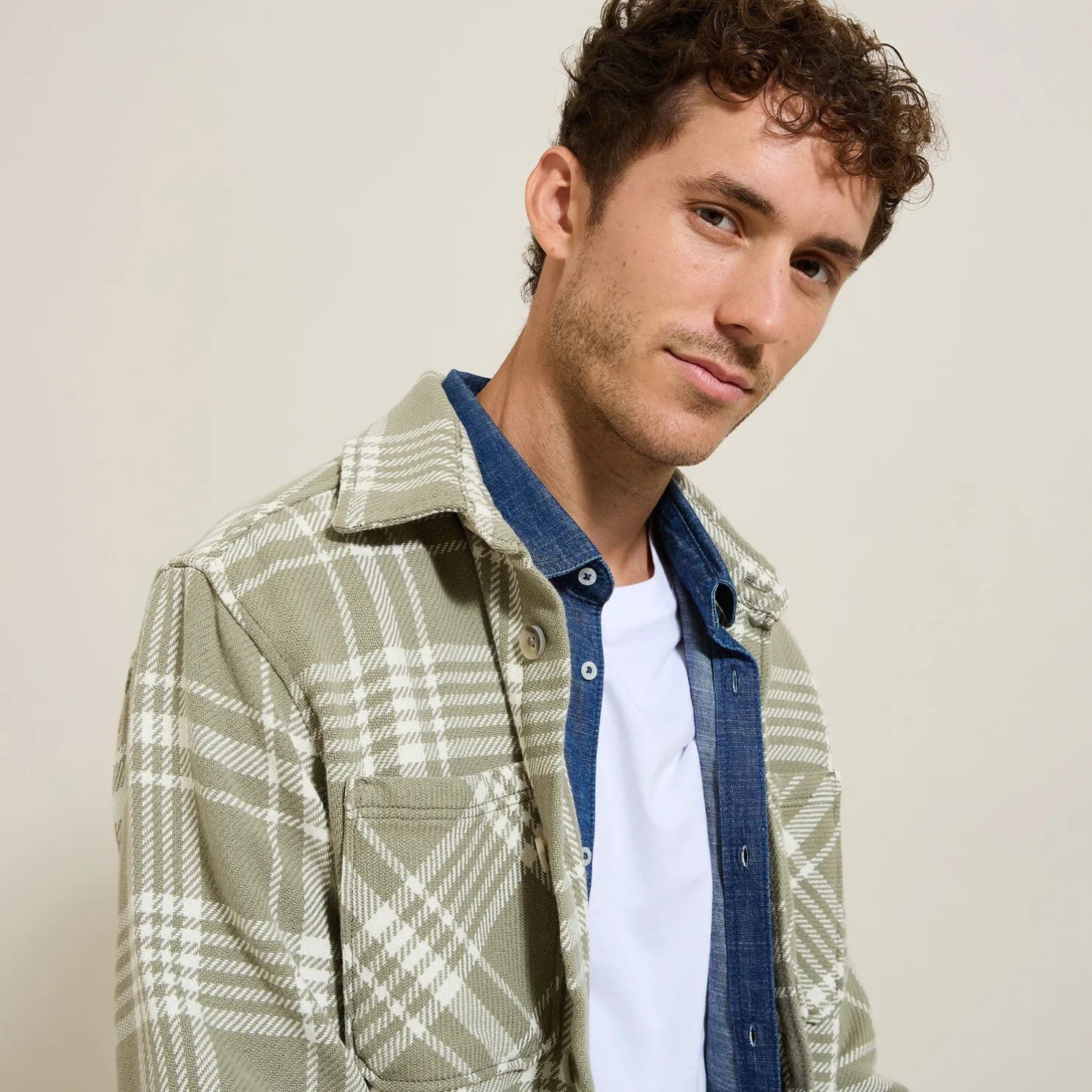 Katoenen overhemd met ruitjes
