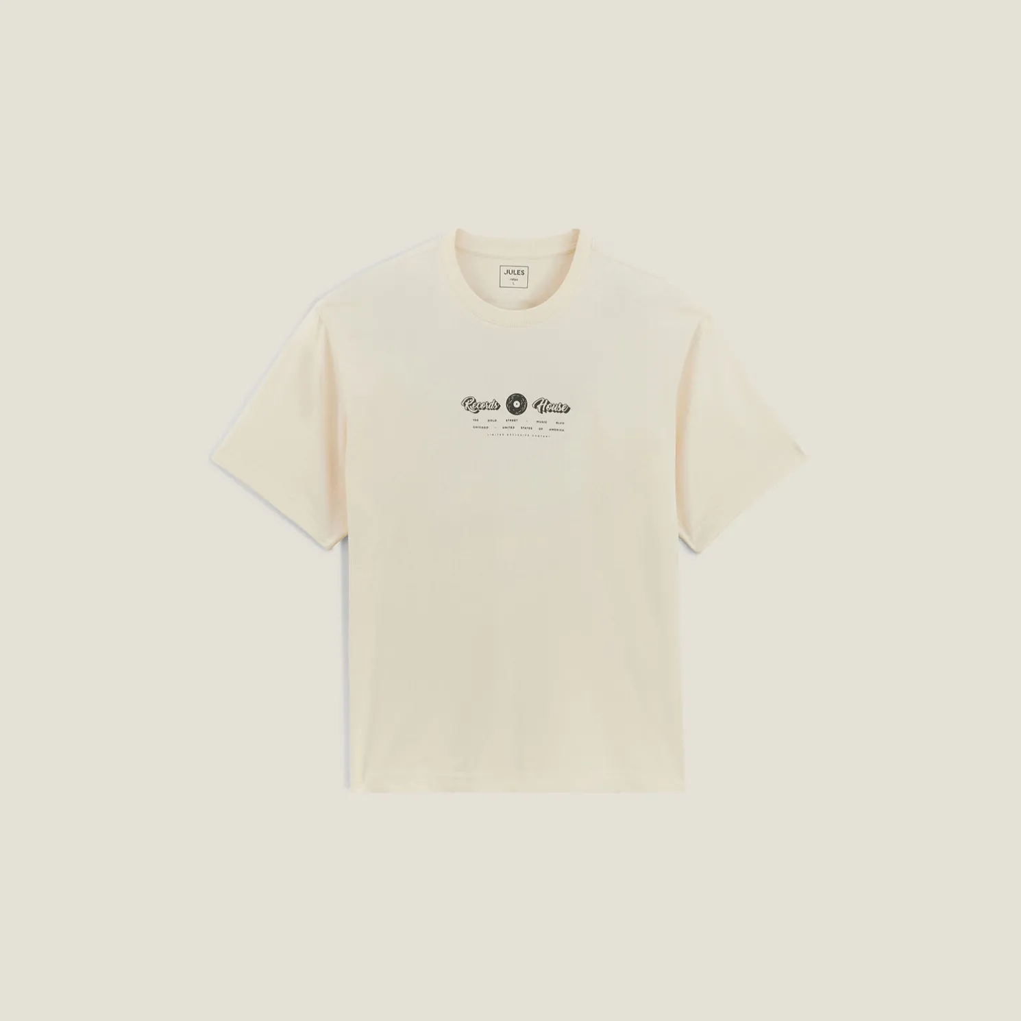 Katoenen T-shirt met ronde hals en print