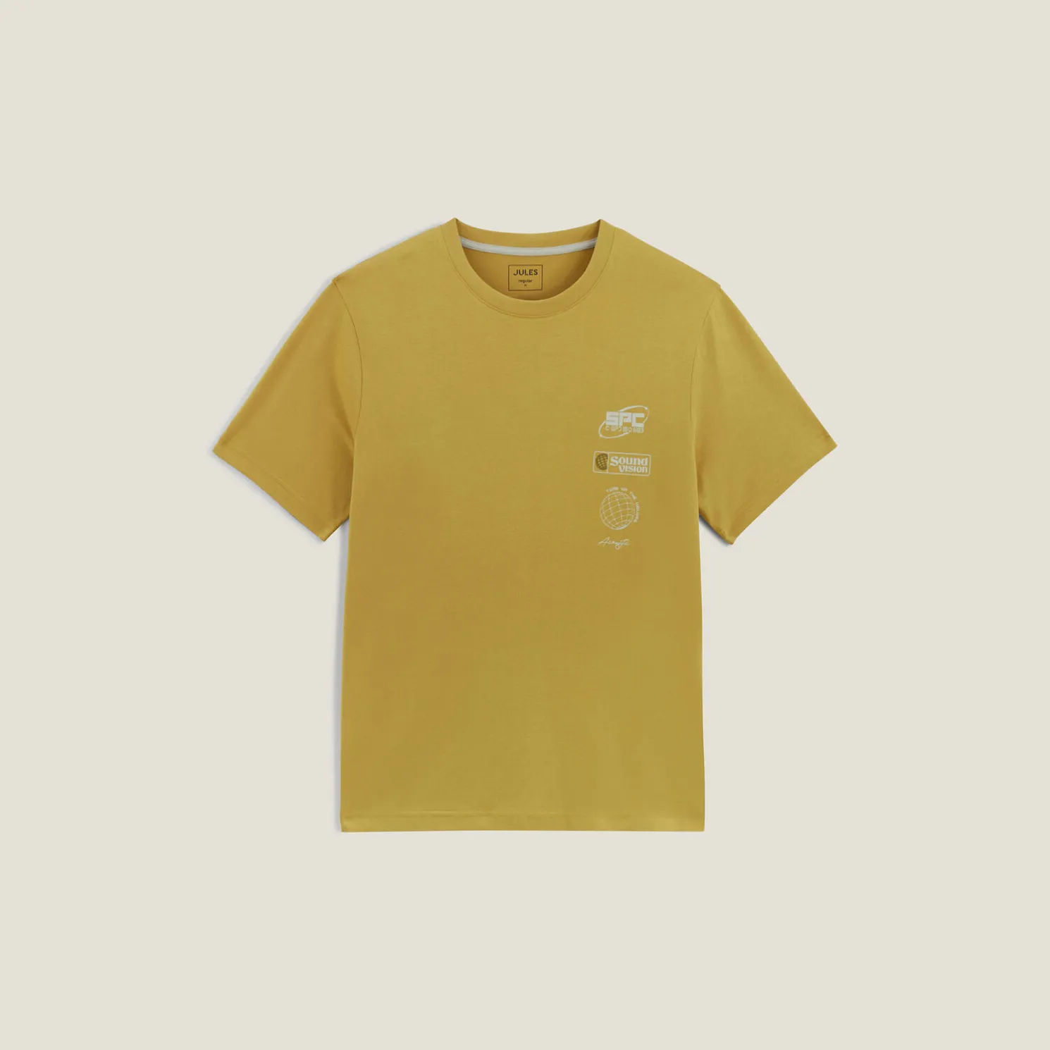 Katoenen T-shirt met ronde hals en print