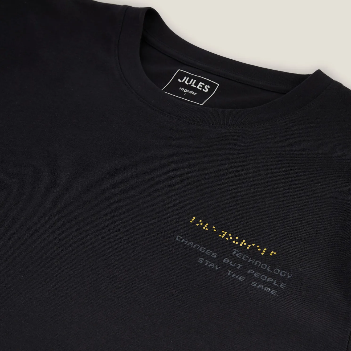 Katoenen T-shirt met ronde hals en print