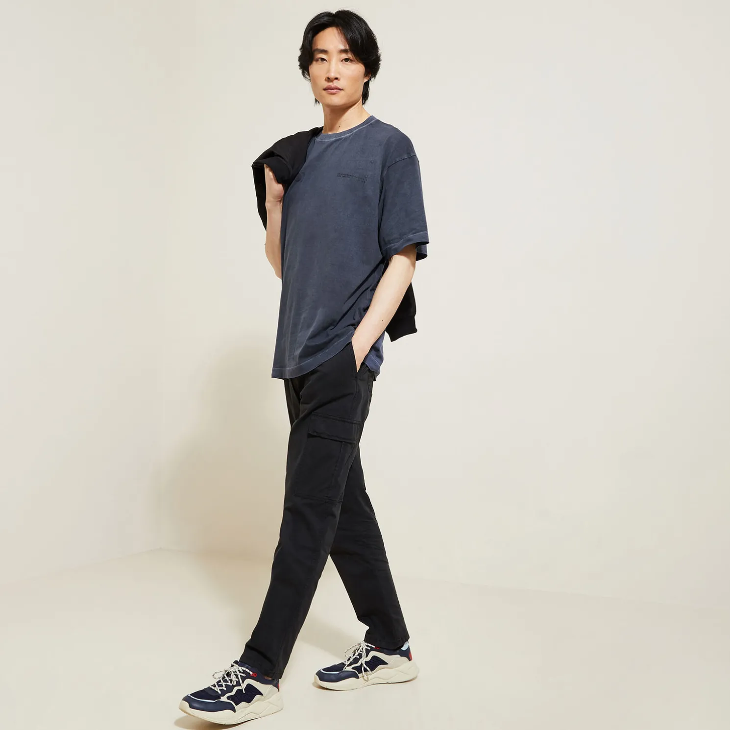 Katoenen T-shirt met ronde hals en print