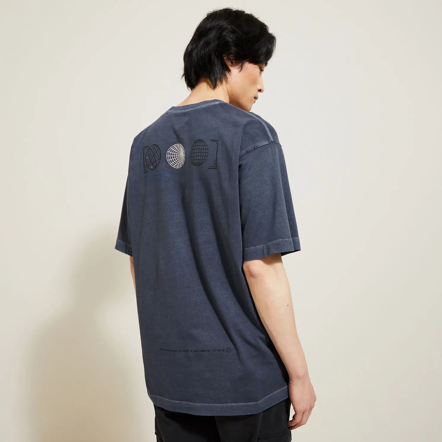 Katoenen T-shirt met ronde hals en print