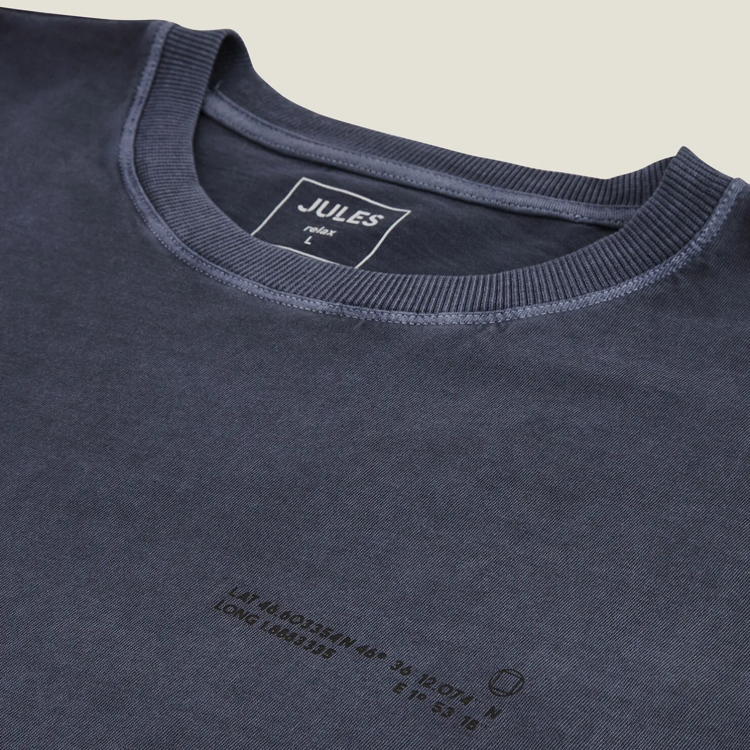 Katoenen T-shirt met ronde hals en print