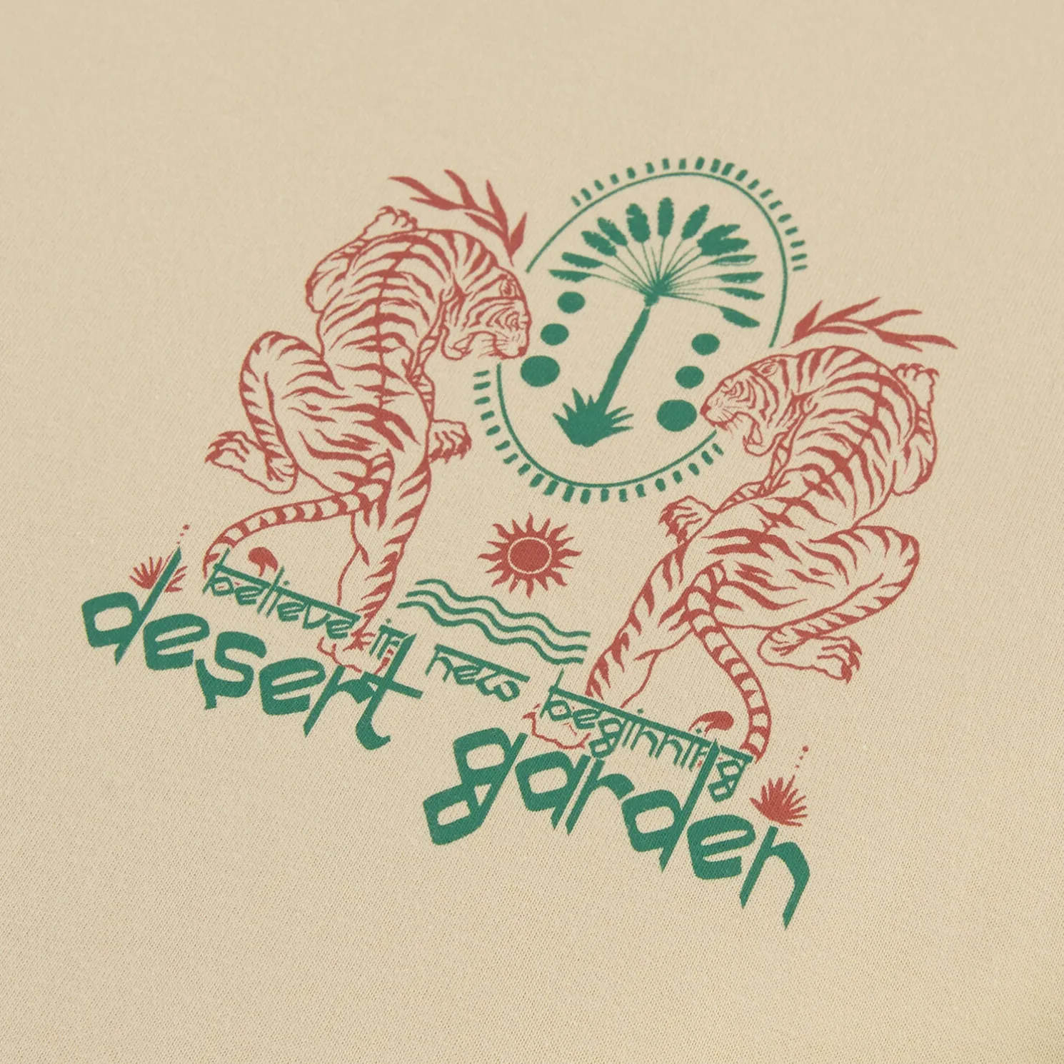 Katoenen T-shirt met ronde hals en tijger-print