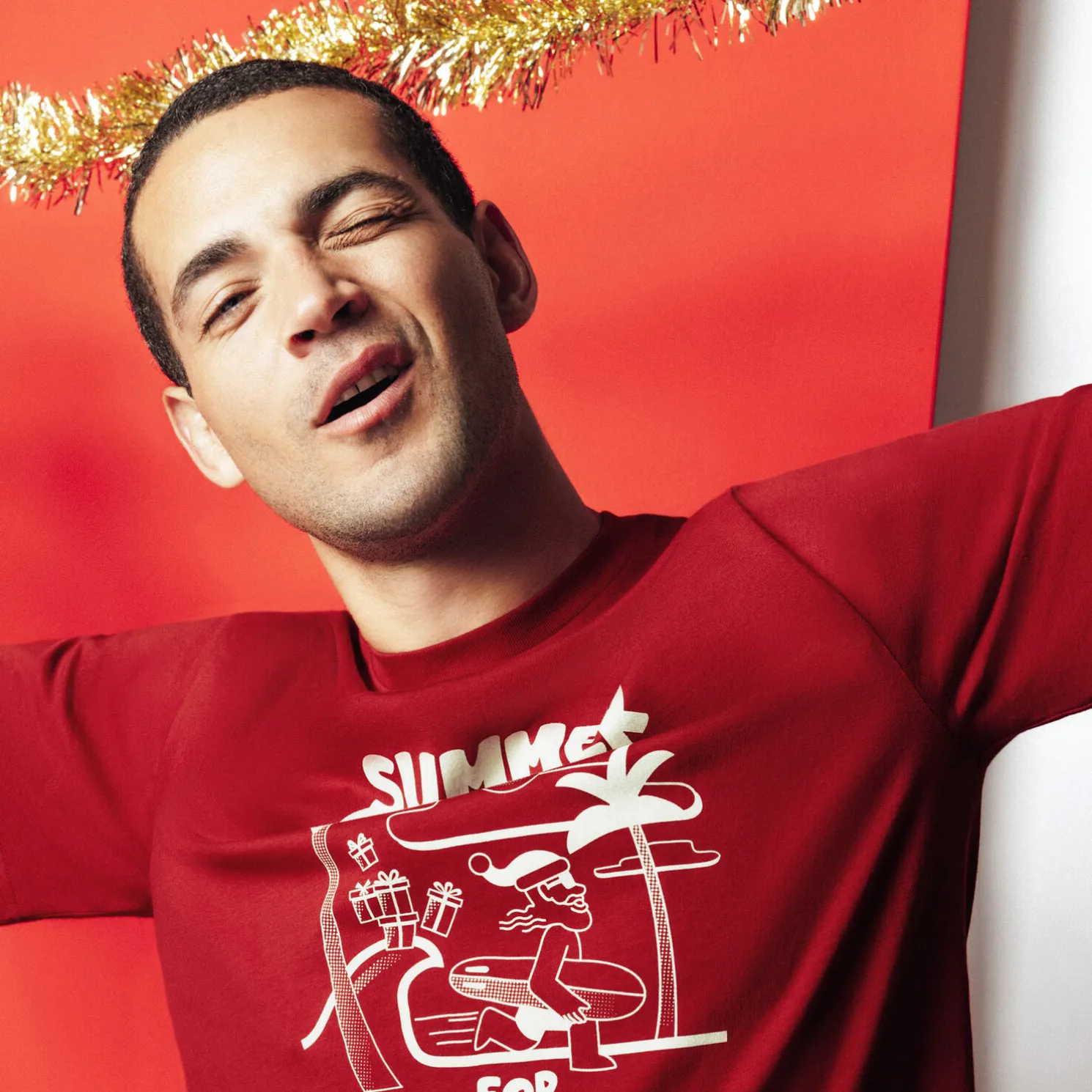 Kerst-T-shirt met ronde hals