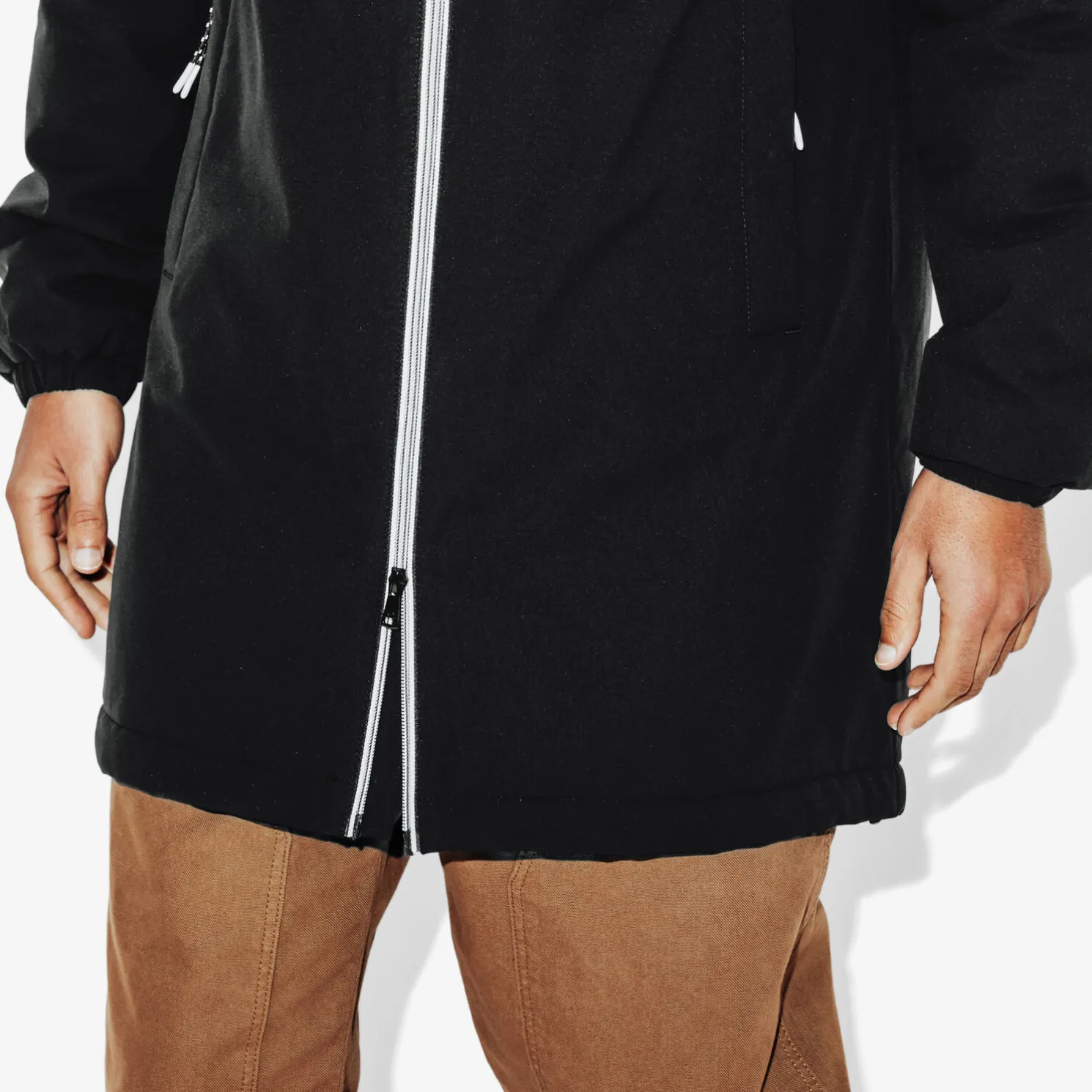 Lange wasterafstotende parka