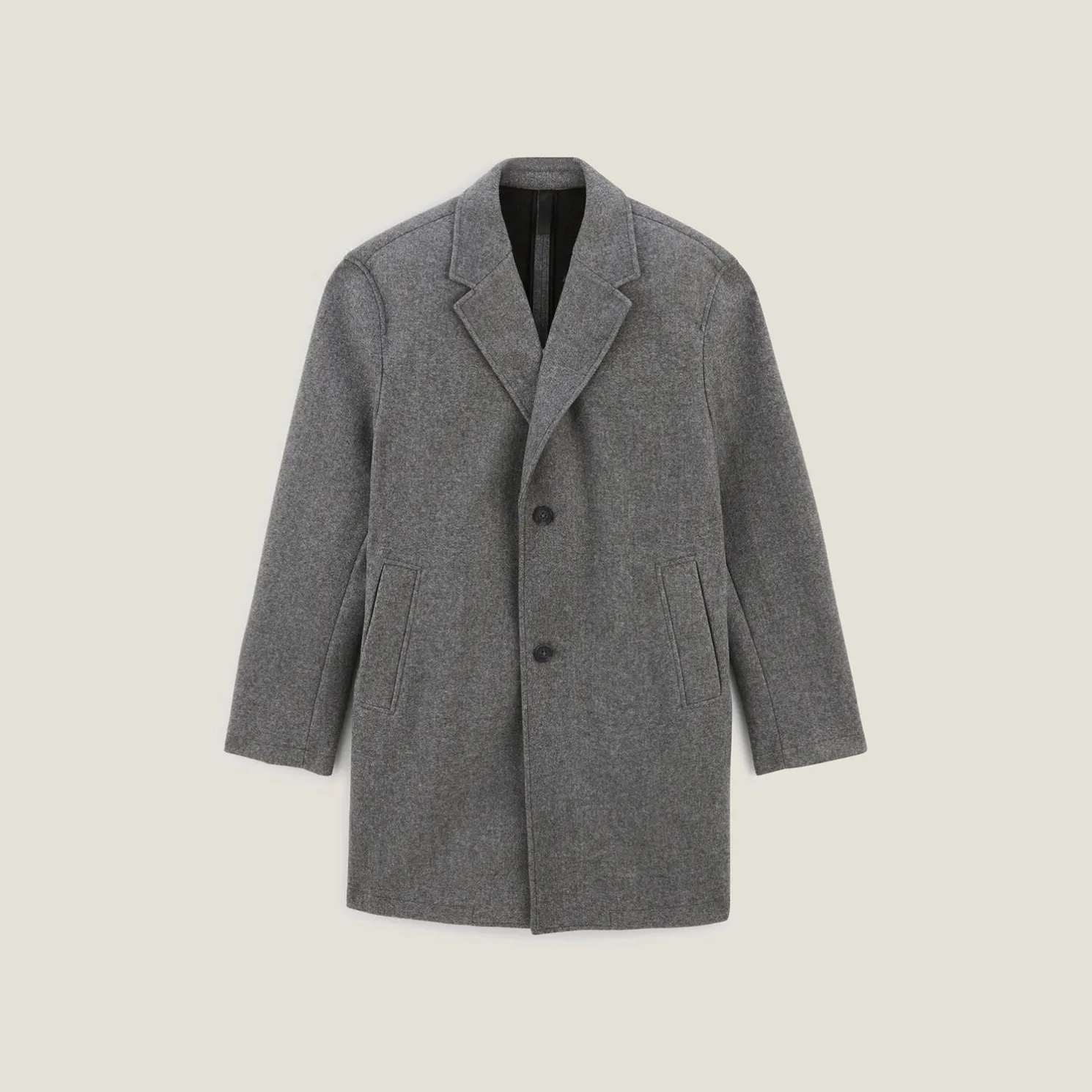 Lange wintermantel met reverskraag