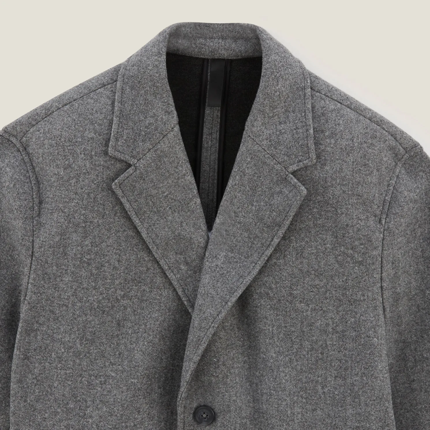 Lange wintermantel met reverskraag