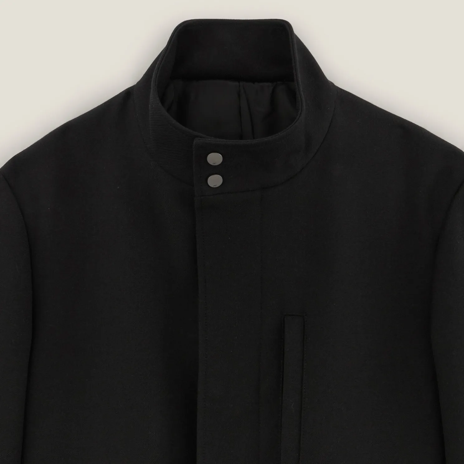 Lange wintermantel met opstaande kraag