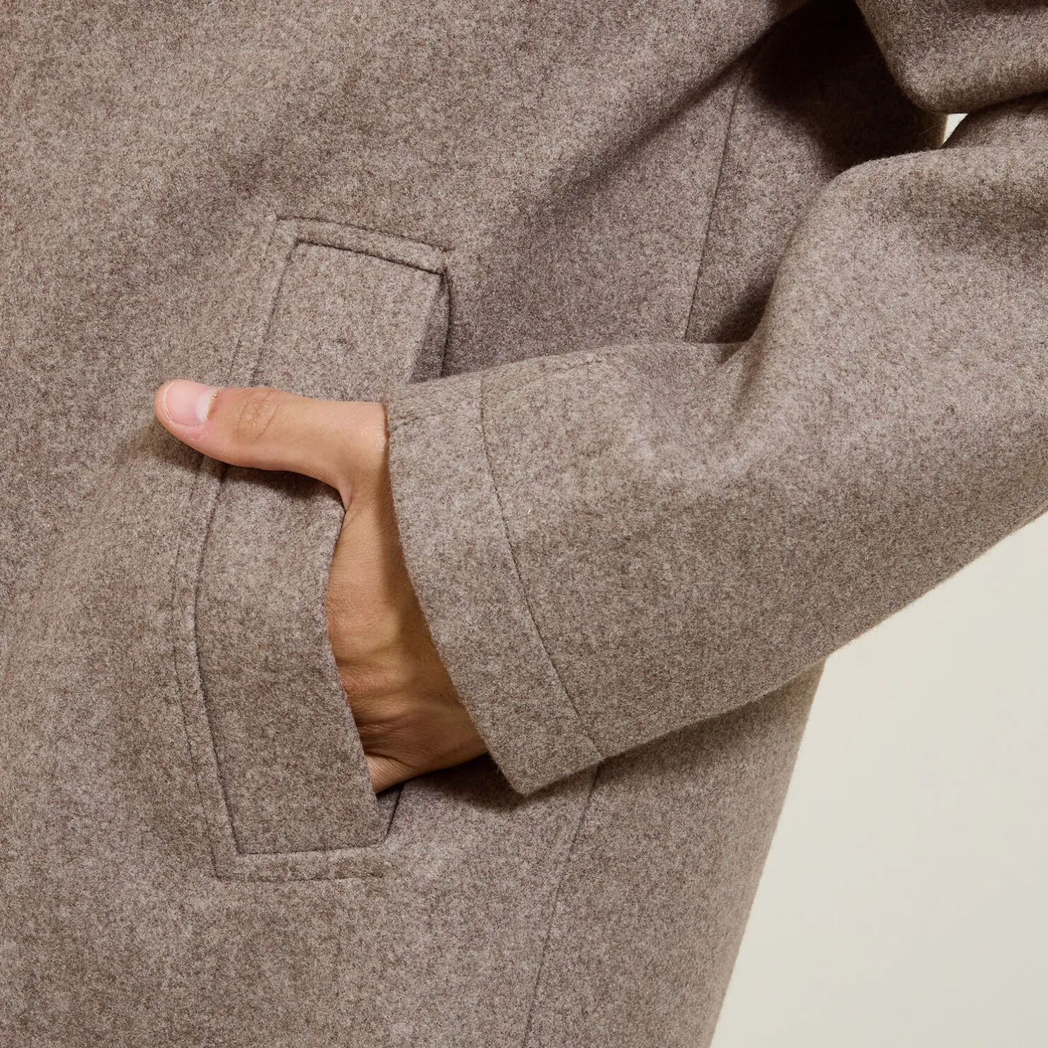 Lange wintermantel met reverskraag