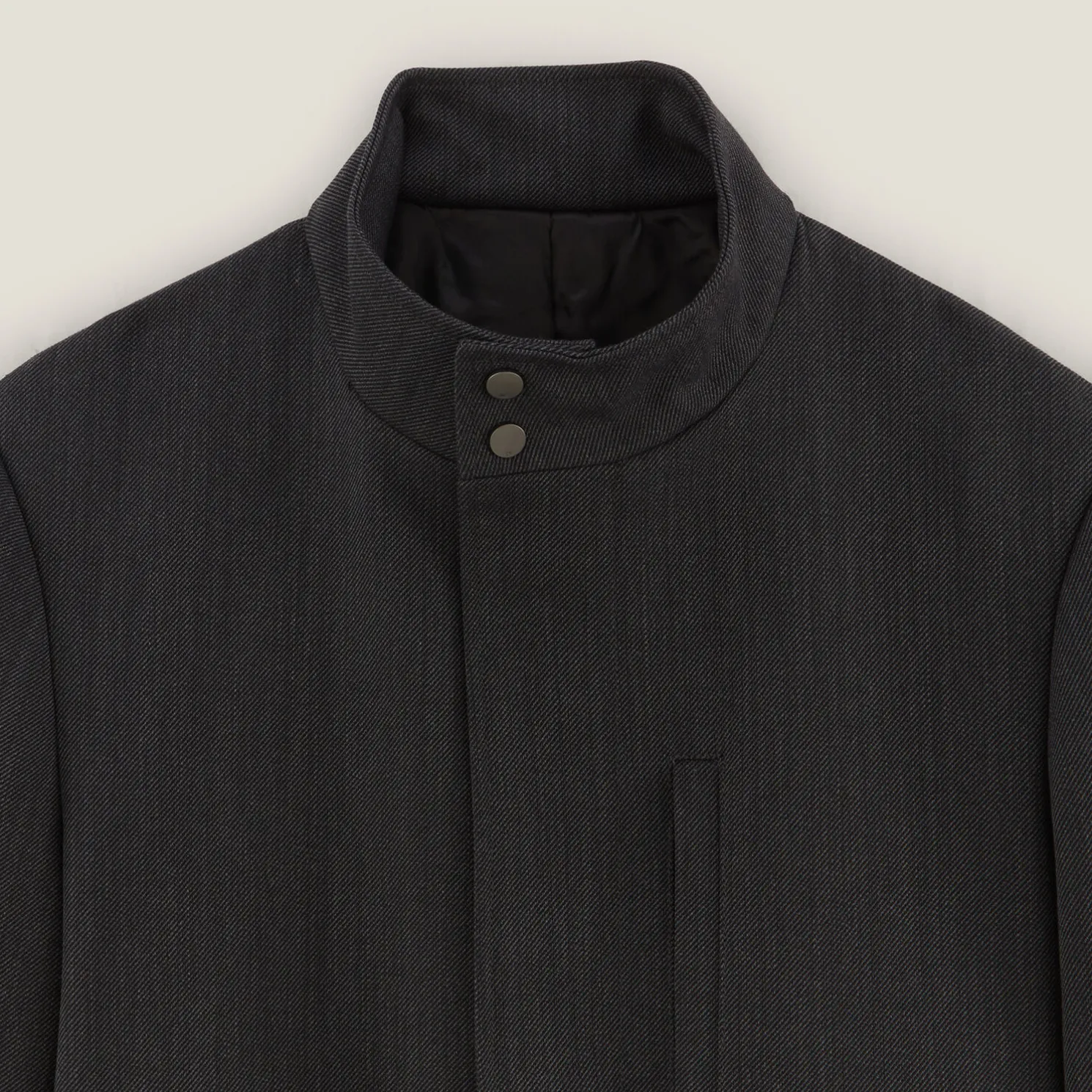 Lange wintermantel met opstaande kraag