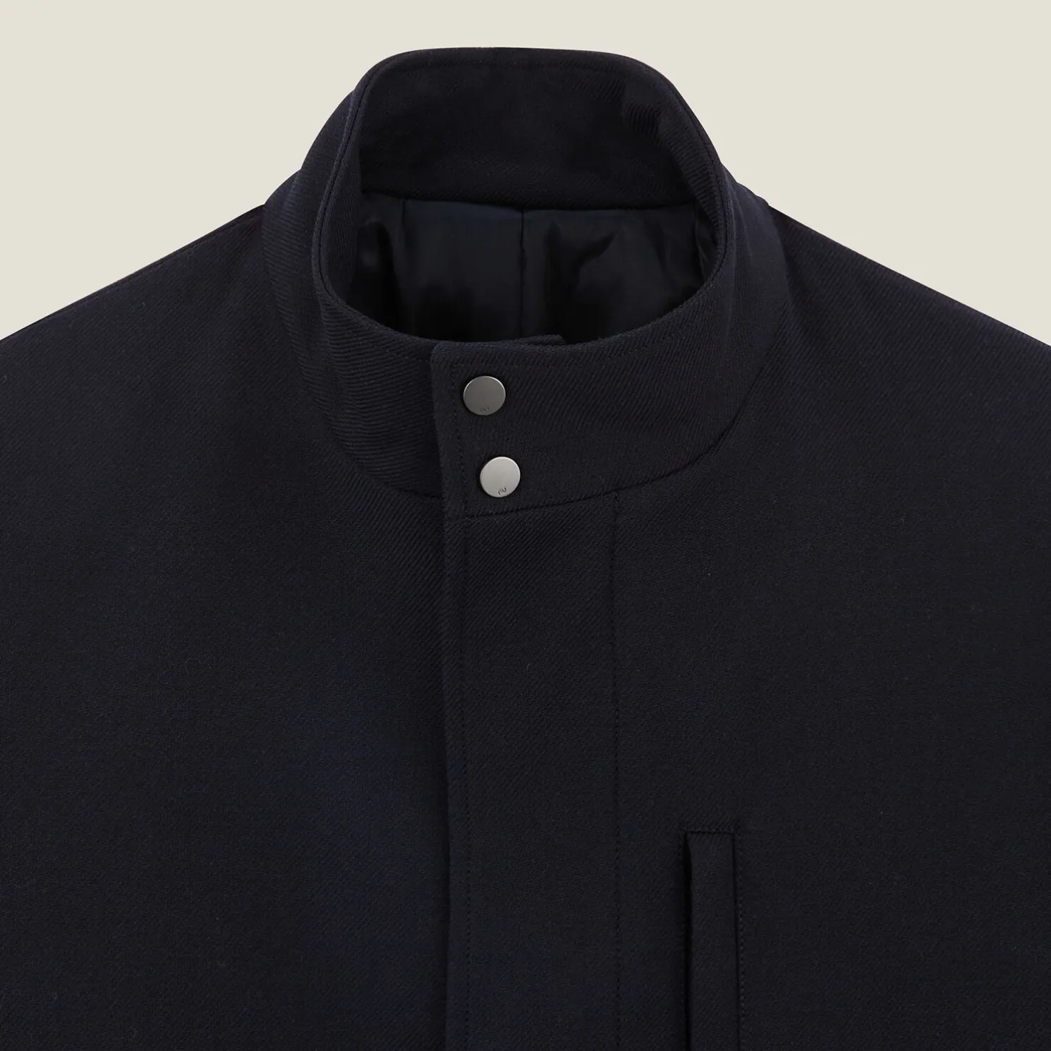 Lange wintermantel met opstaande kraag