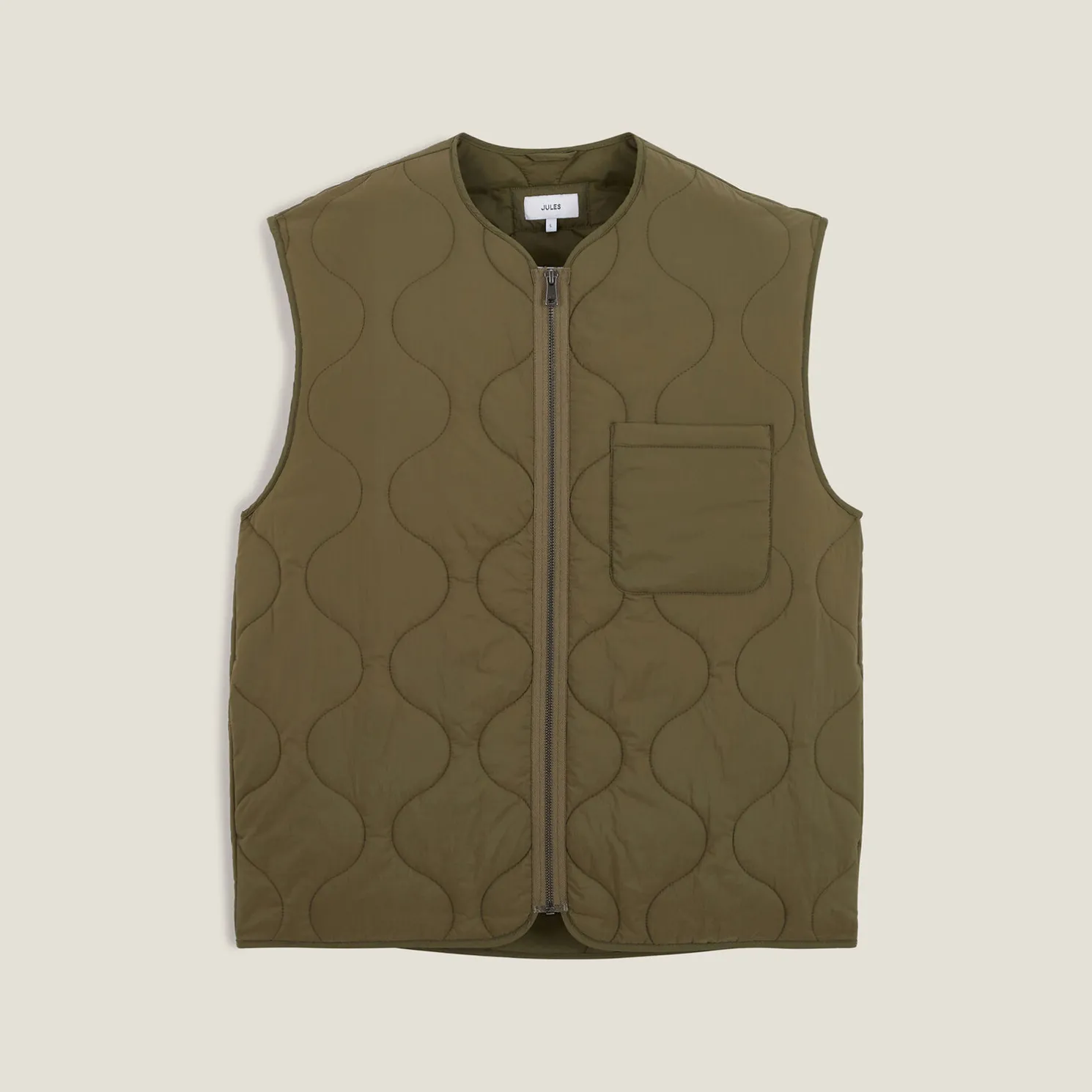 Licht, gewatteerd donsjack zonder mouwen