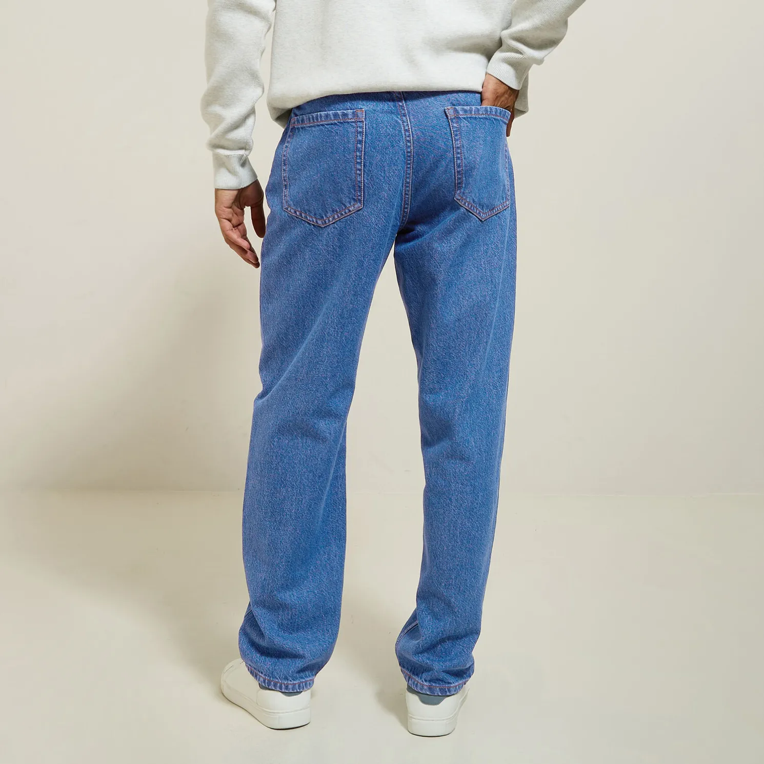 Loose jeans in 100% katoen