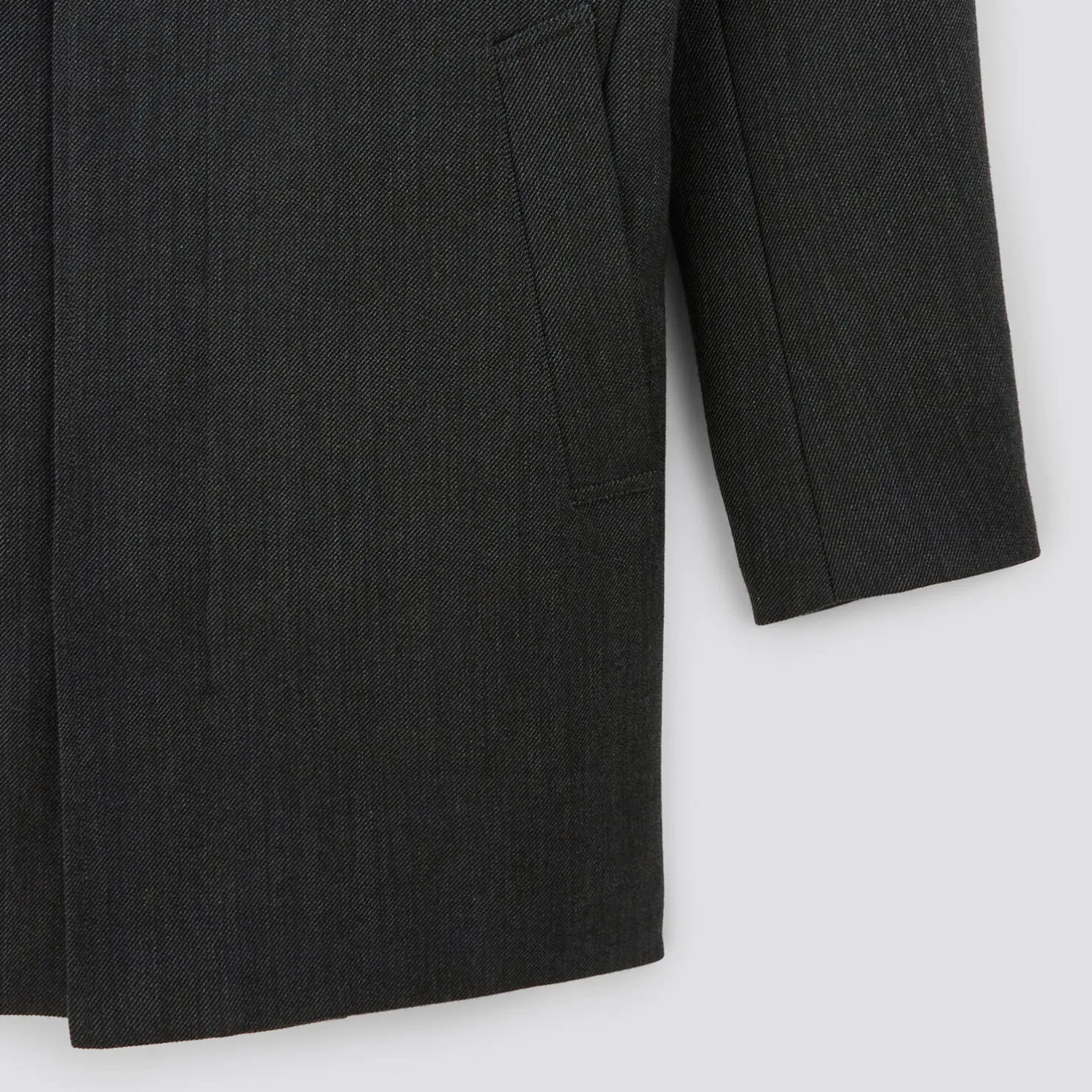 Mantel met rits en opstaande kraag