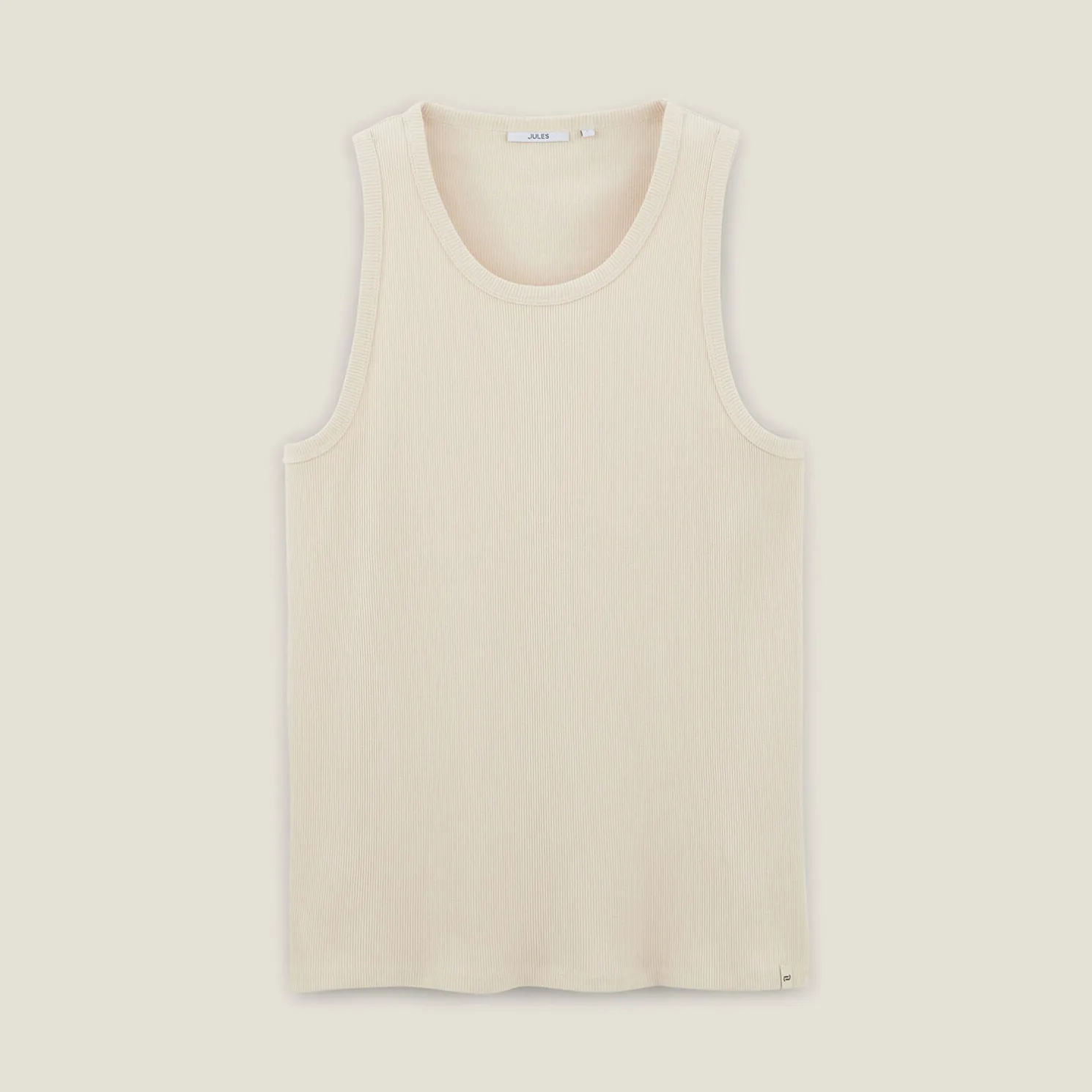 Mouwloos hemdje in 2x2 ribboord