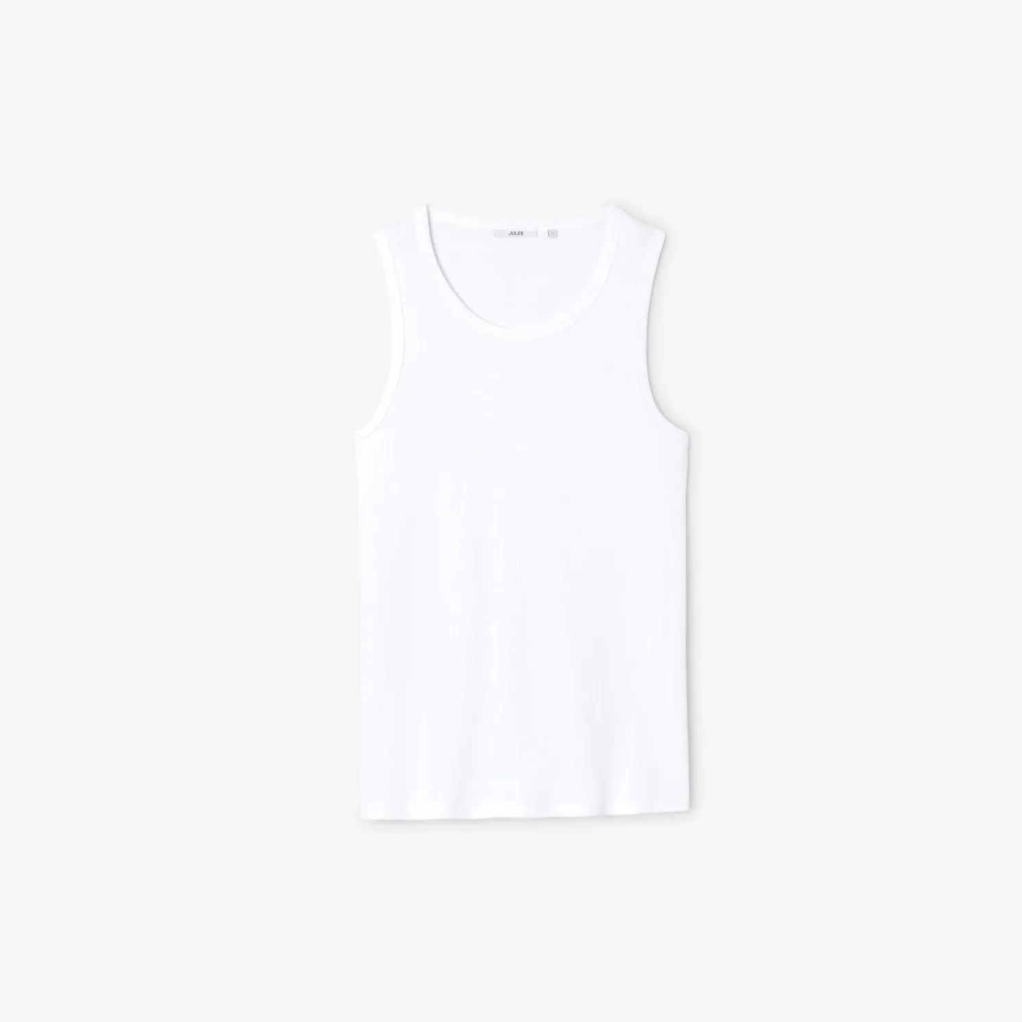 Mouwloos hemdje in 2x2 ribboord