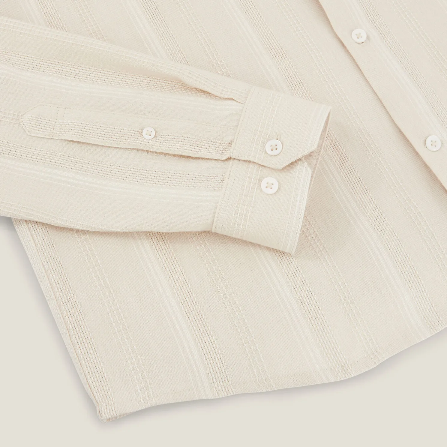 Overhemd van getextureerd katoen