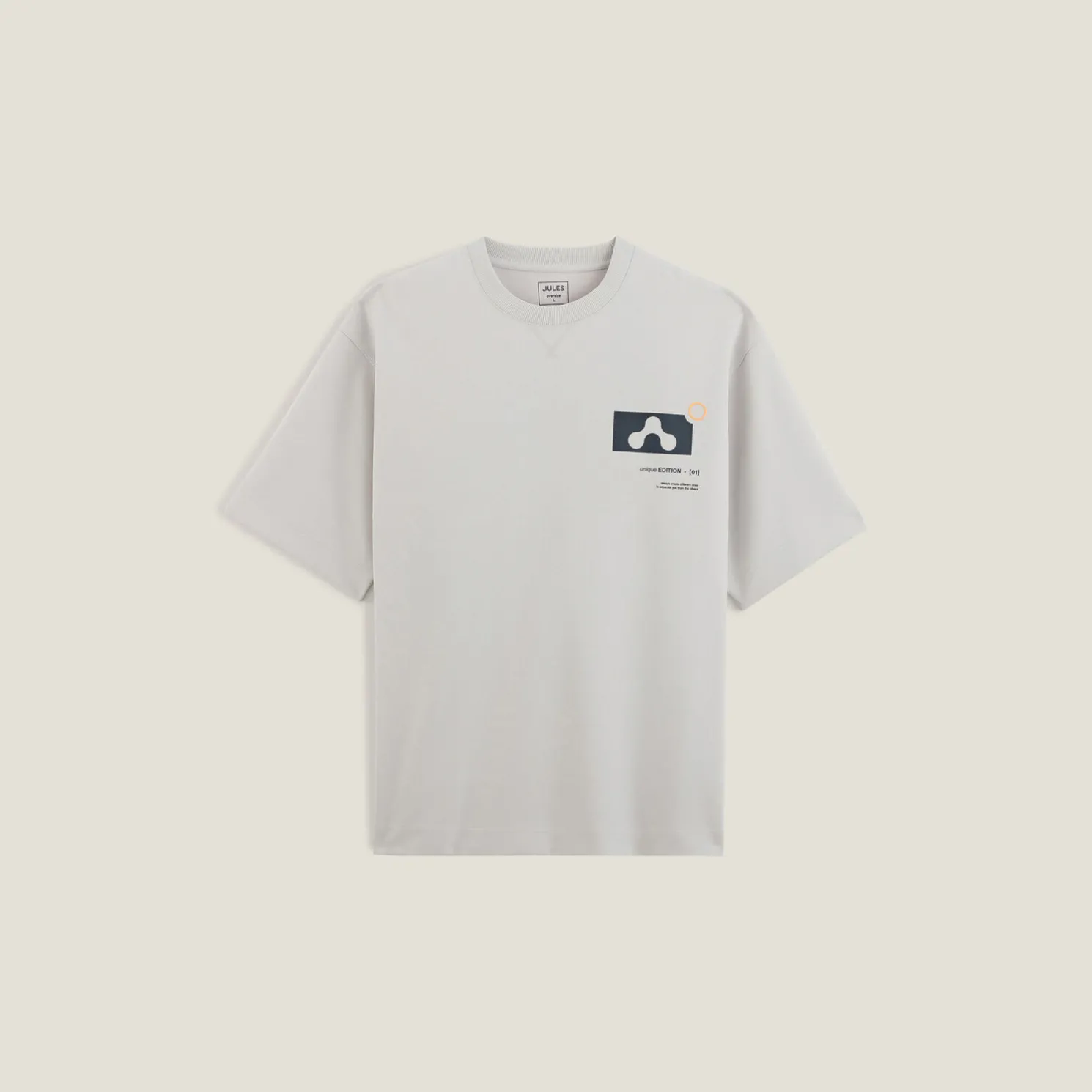 Oversized t-shirt met ronde hals en print