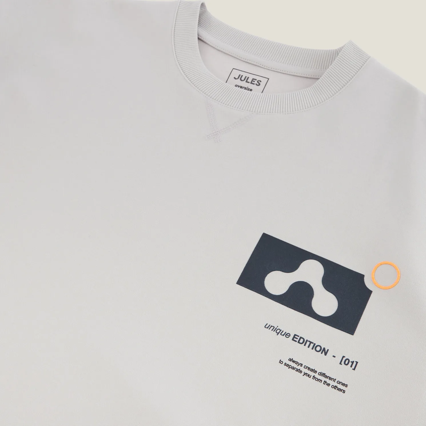 Oversized t-shirt met ronde hals en print